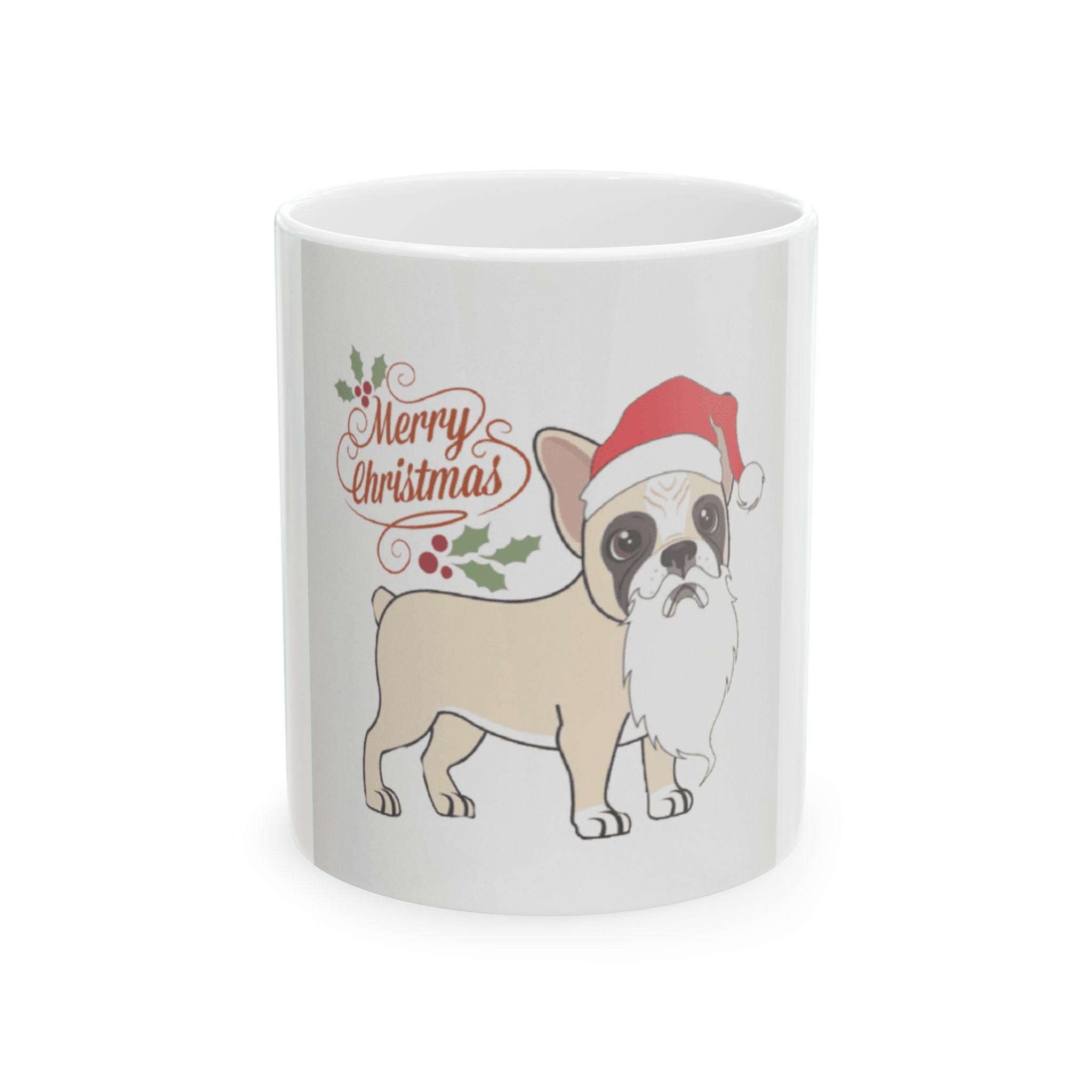 French Bulldog Christmas Ceramic Cup for Bulldog Owners-fadou