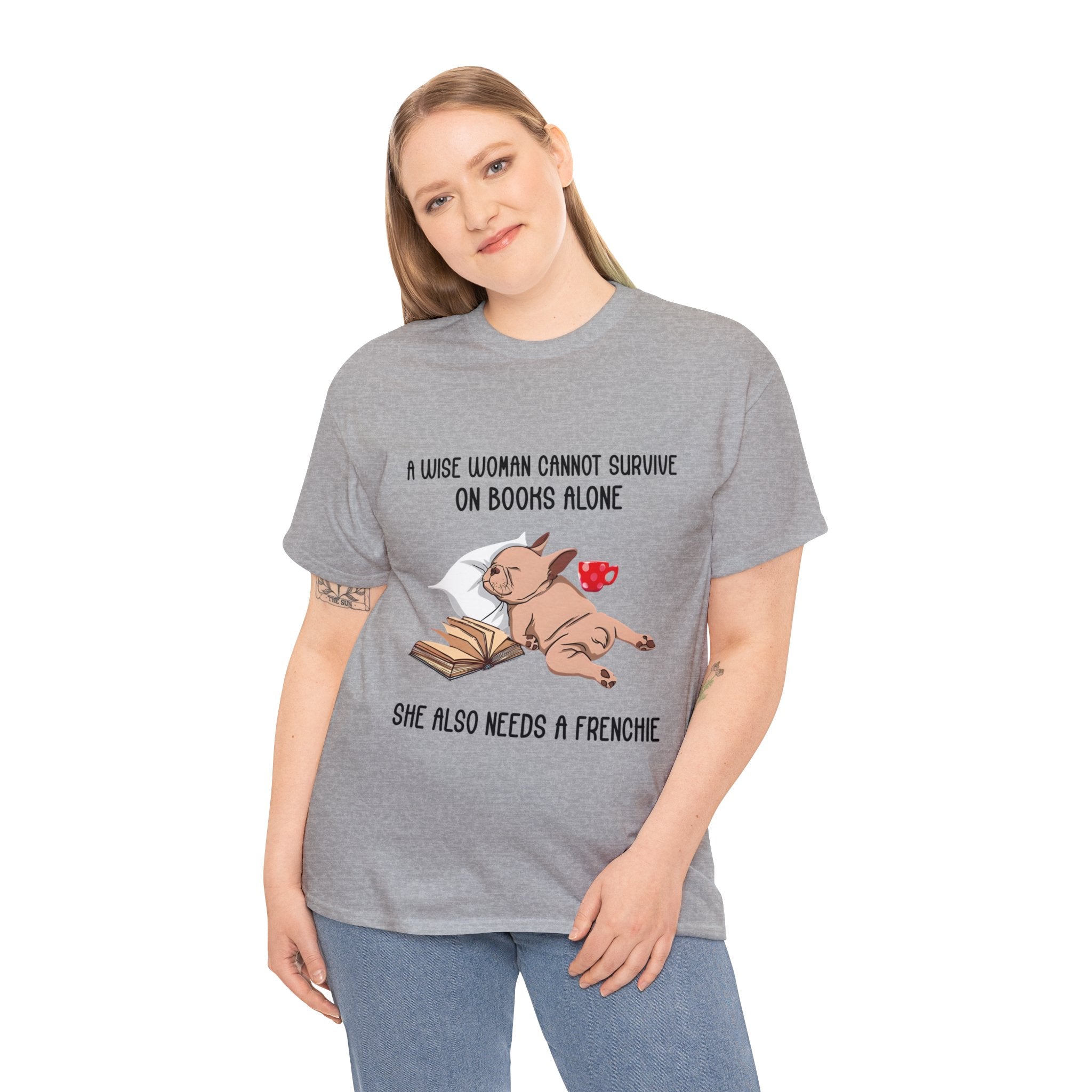 Wise Woman - Unisex Tshirt for Frenchie Fans Everywhere-fadou