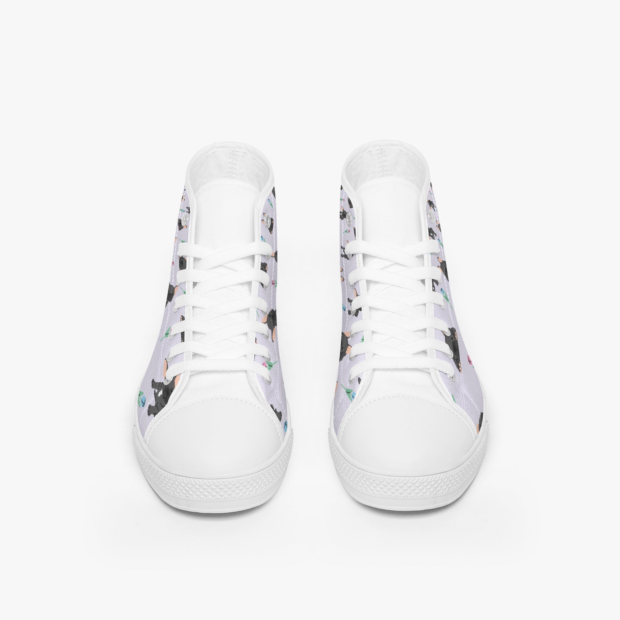 Charlotte Classic High-Top Shoes for Frenchie Enthusiasts-fadou