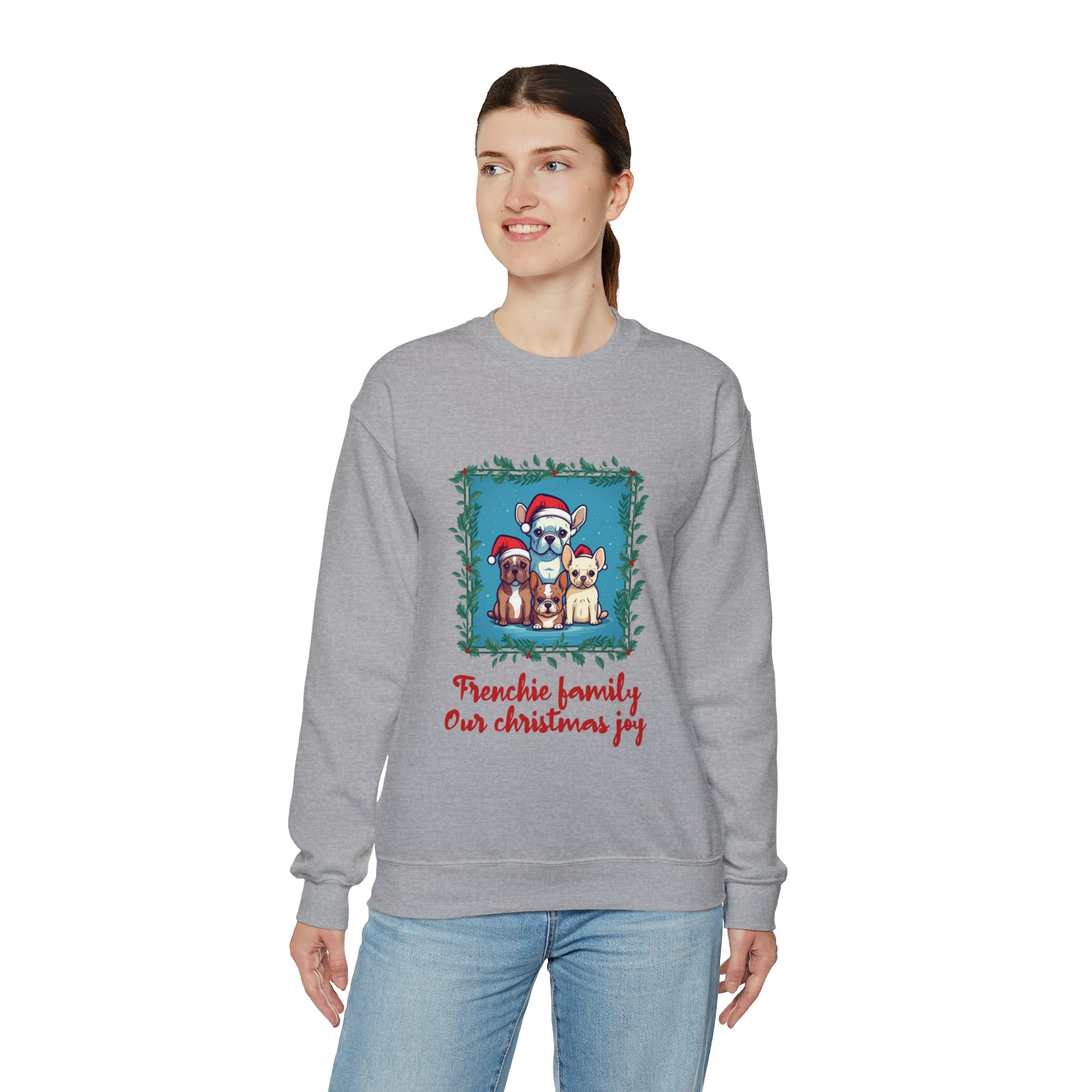 Frenchie Family Sweater - Unisex Sweatshirt for Travel Comfort-fadou