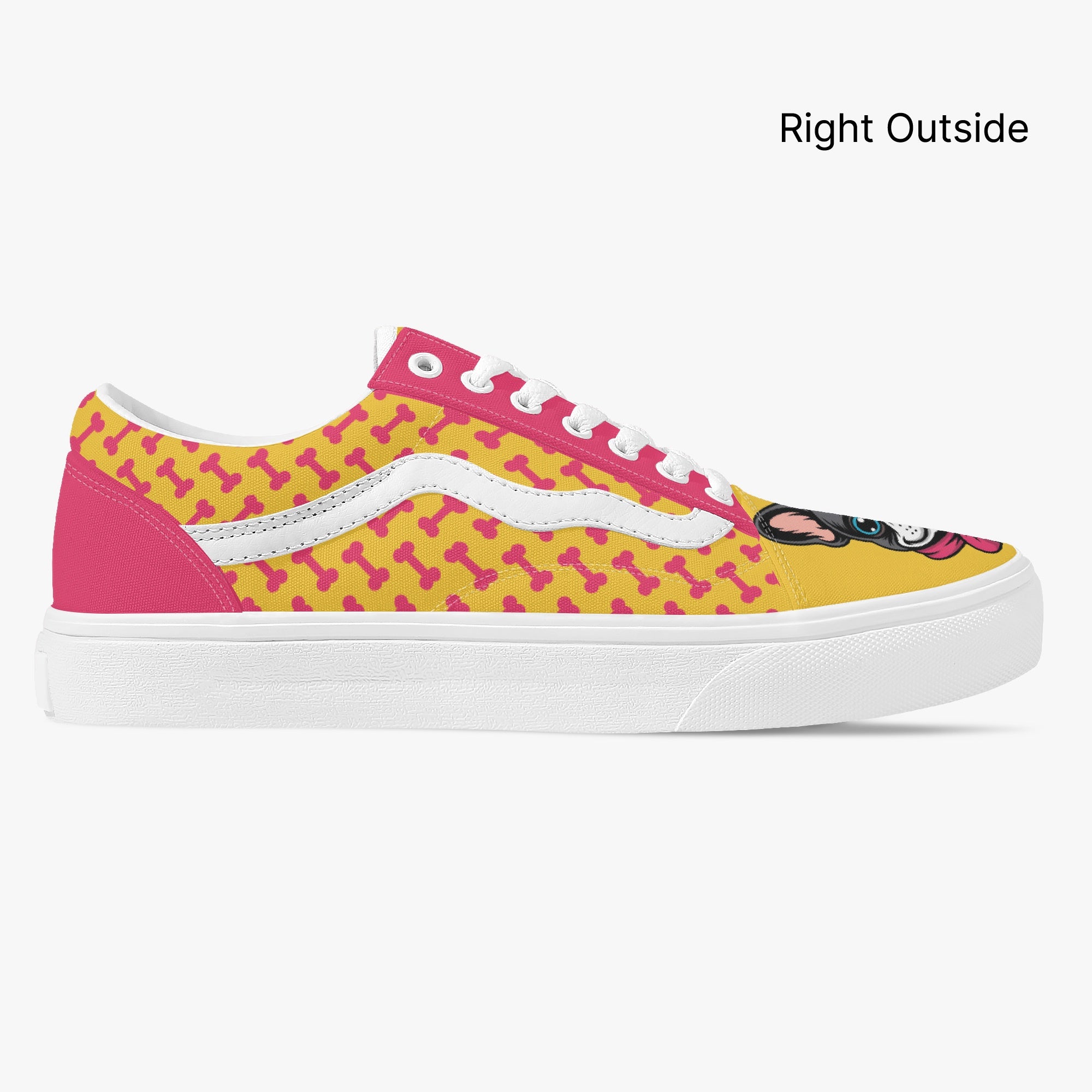 Low-Top Trendy Classic Sneakers for Frenchie Enthusiasts-fadou
