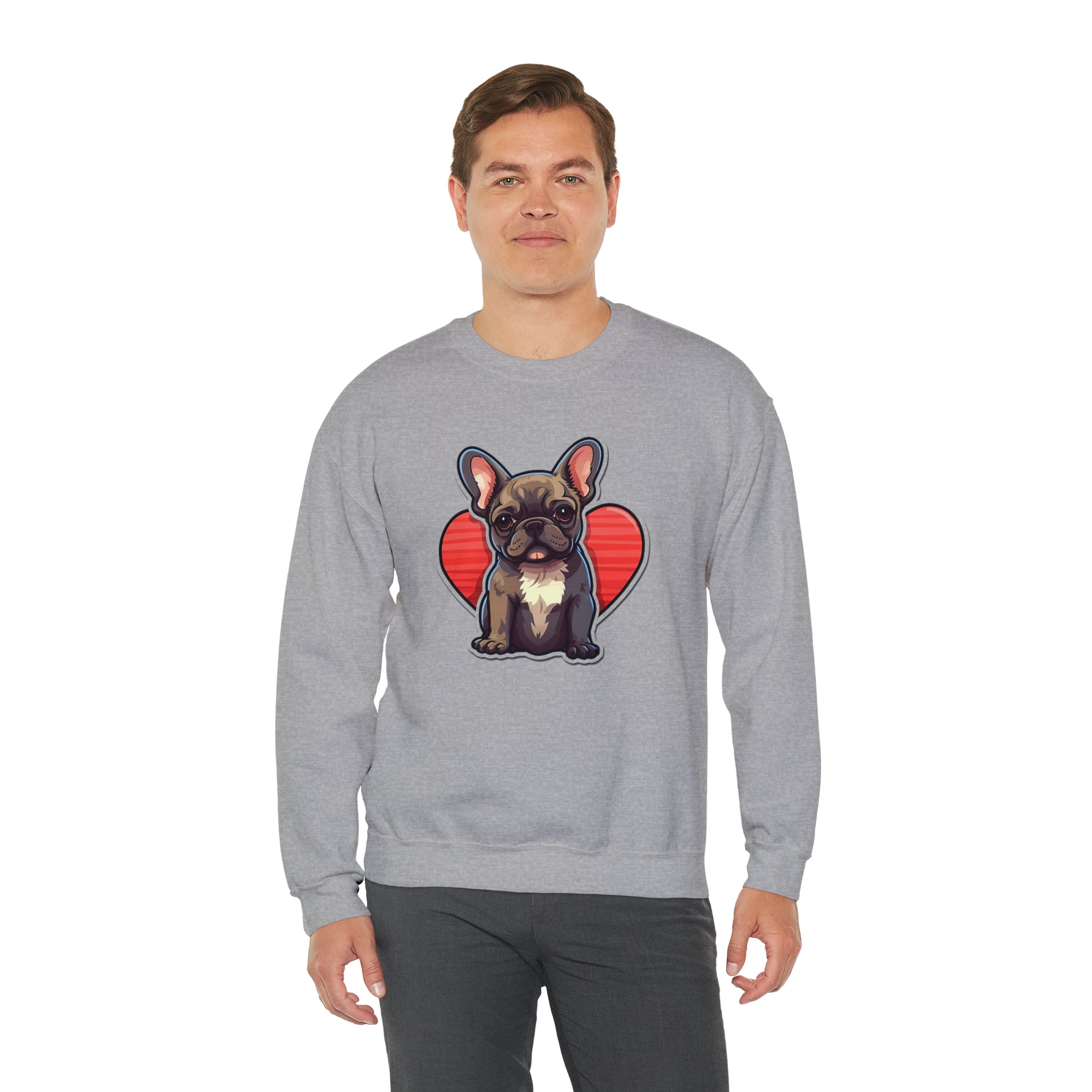 Frenchie Love - Unisex Sweatshirt for Outdoor Adventures-fadou
