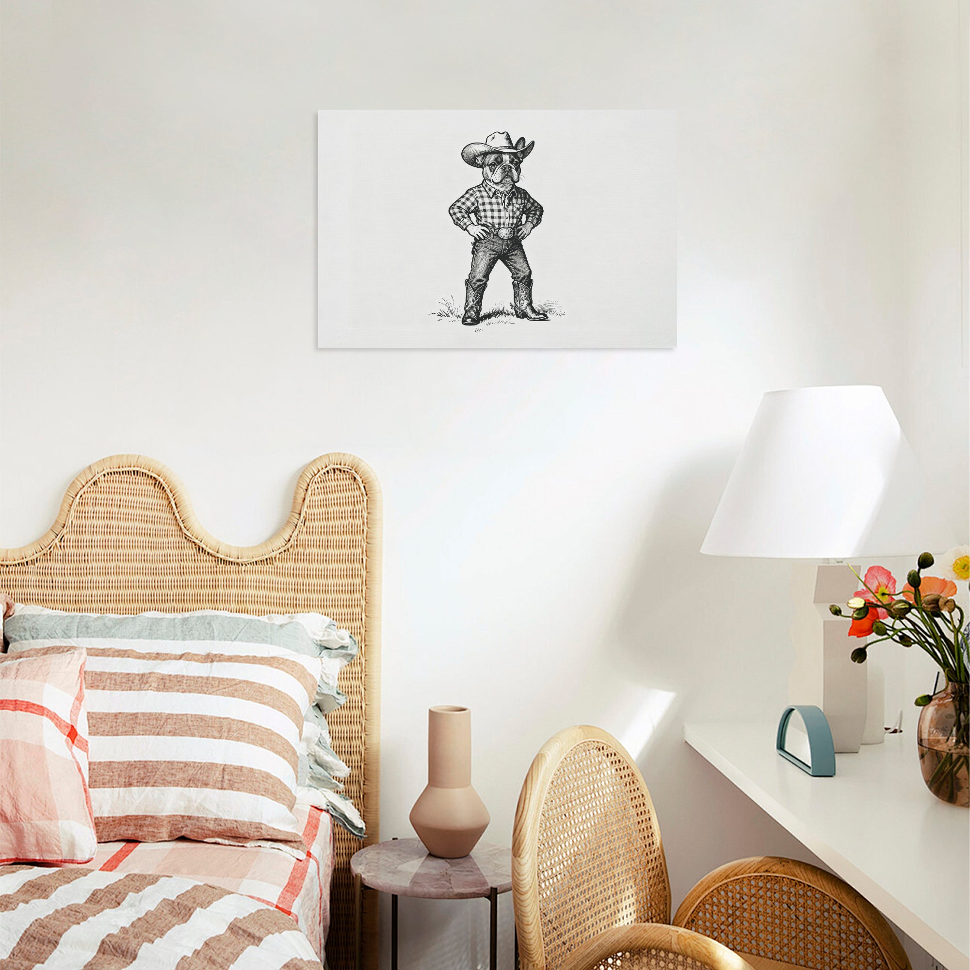 French Bulldog Adorable Decorative Canvas for Frenchie Fans-fadou