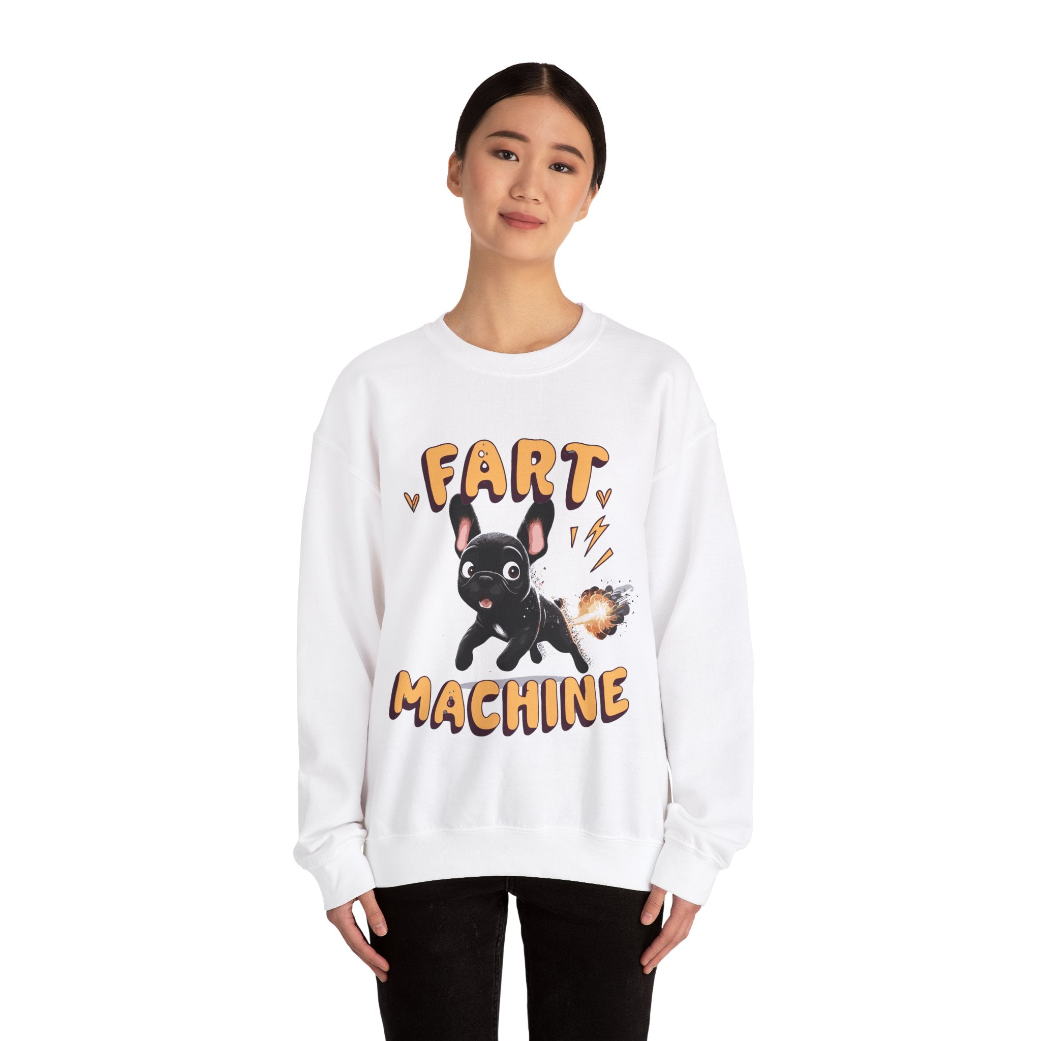 Fart Frenchie Cotton Sweatshirt for Frenchie Enthusiasts-fadou
