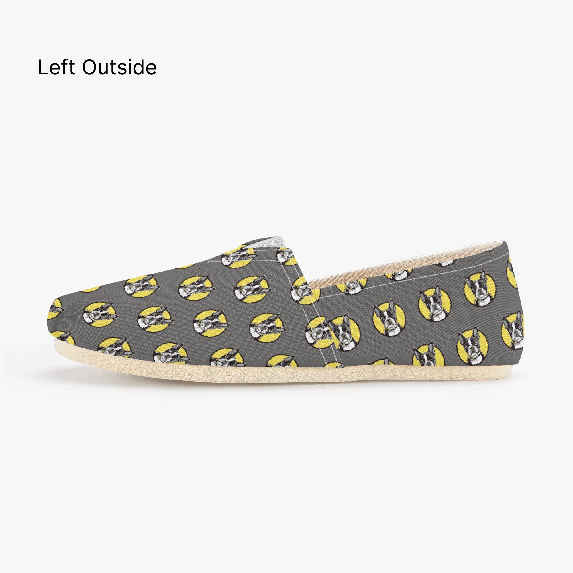 French Bulldog Casual Canvas Sneakers for Frenchie Fans-fadou