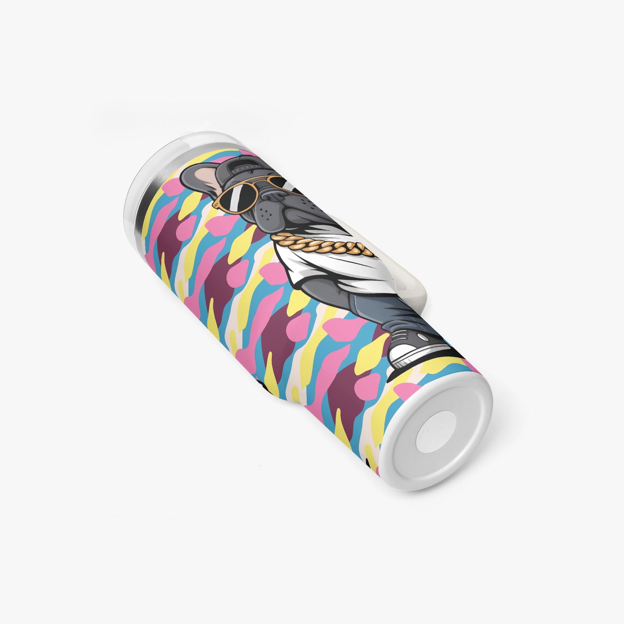 Gracie Frenchie Travel Tumbler for Frenchie Enthusiasts-fadou