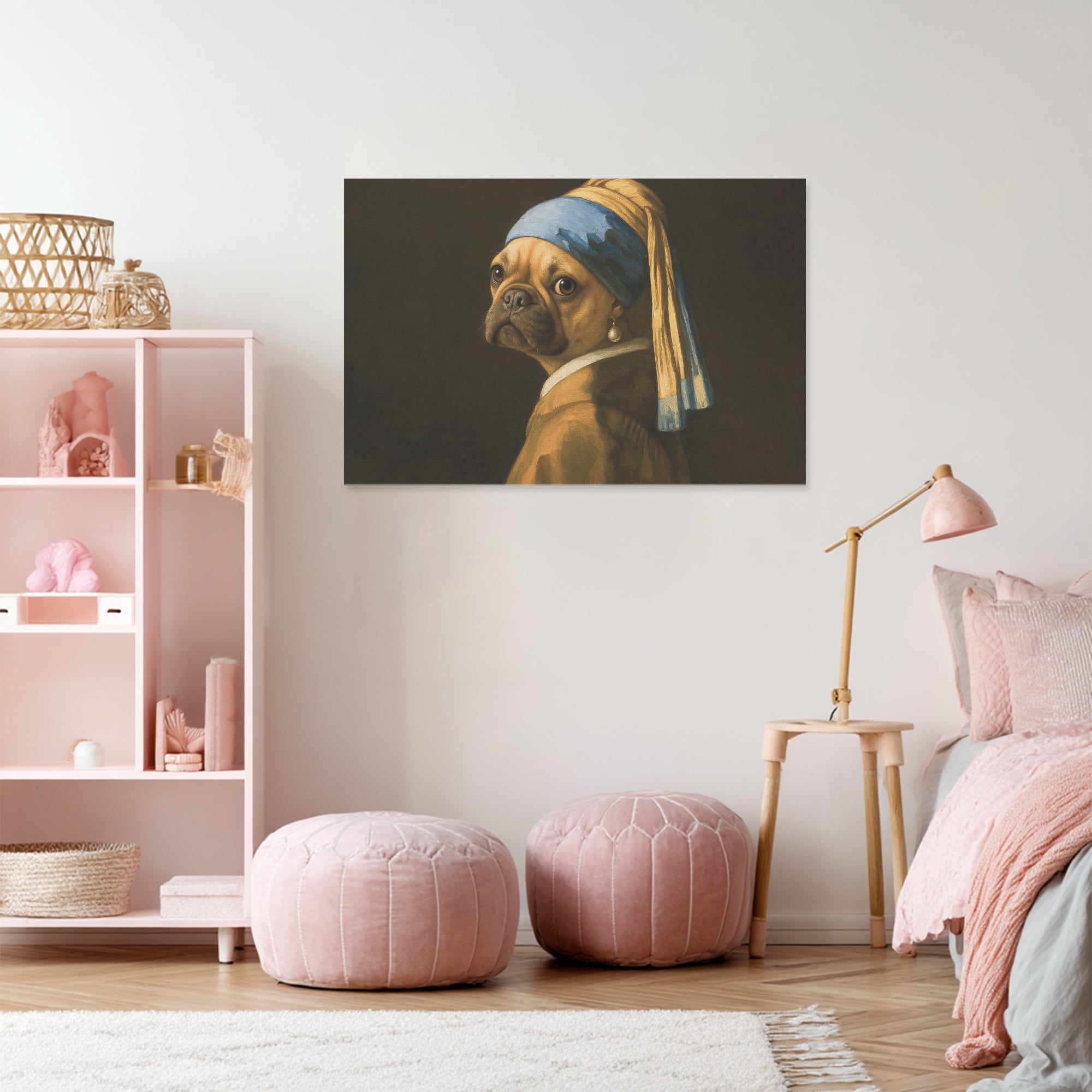 French Bulldog Adorable Decorative Canvas for Everyday Wear-fadou