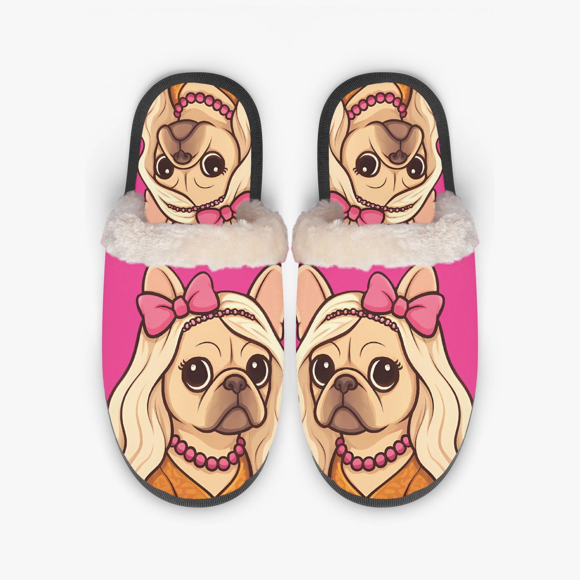 Frenchie Winter Soft House Shoes for Frenchie Enthusiasts-fadou
