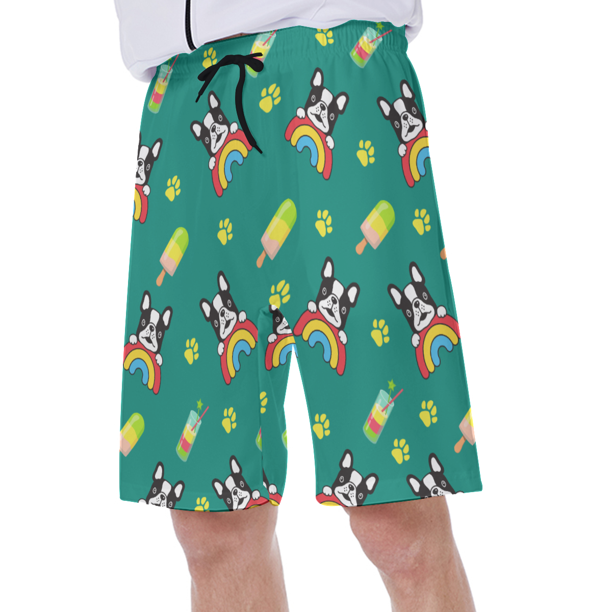 OSCAR - Men's Beach Shorts for Frenchie Fans Everywhere-fadou