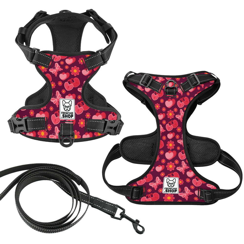 Jacqueline French Bulldog Chest Harness for Short-Nosed Dogs-fadou