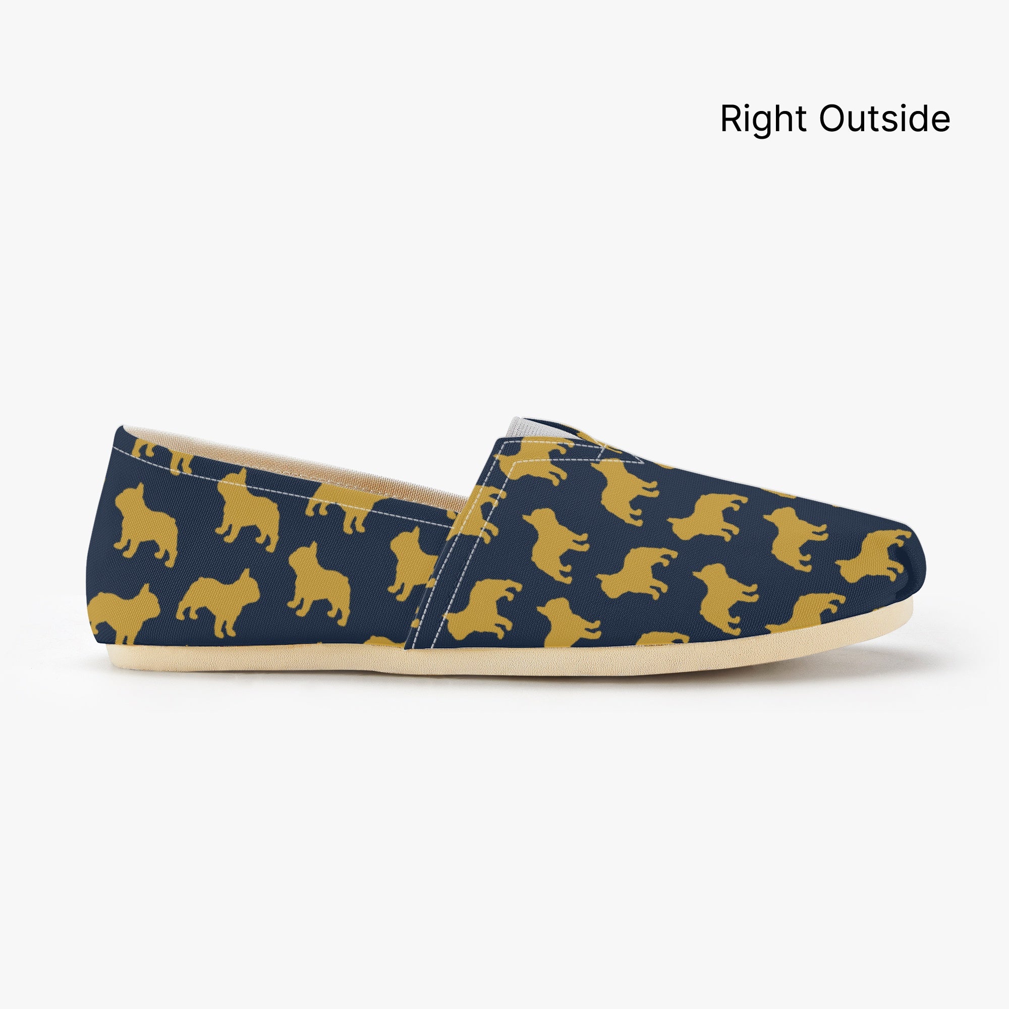Wallaby French Bulldog Canvas Sneakers for Frenchie Fans-fadou