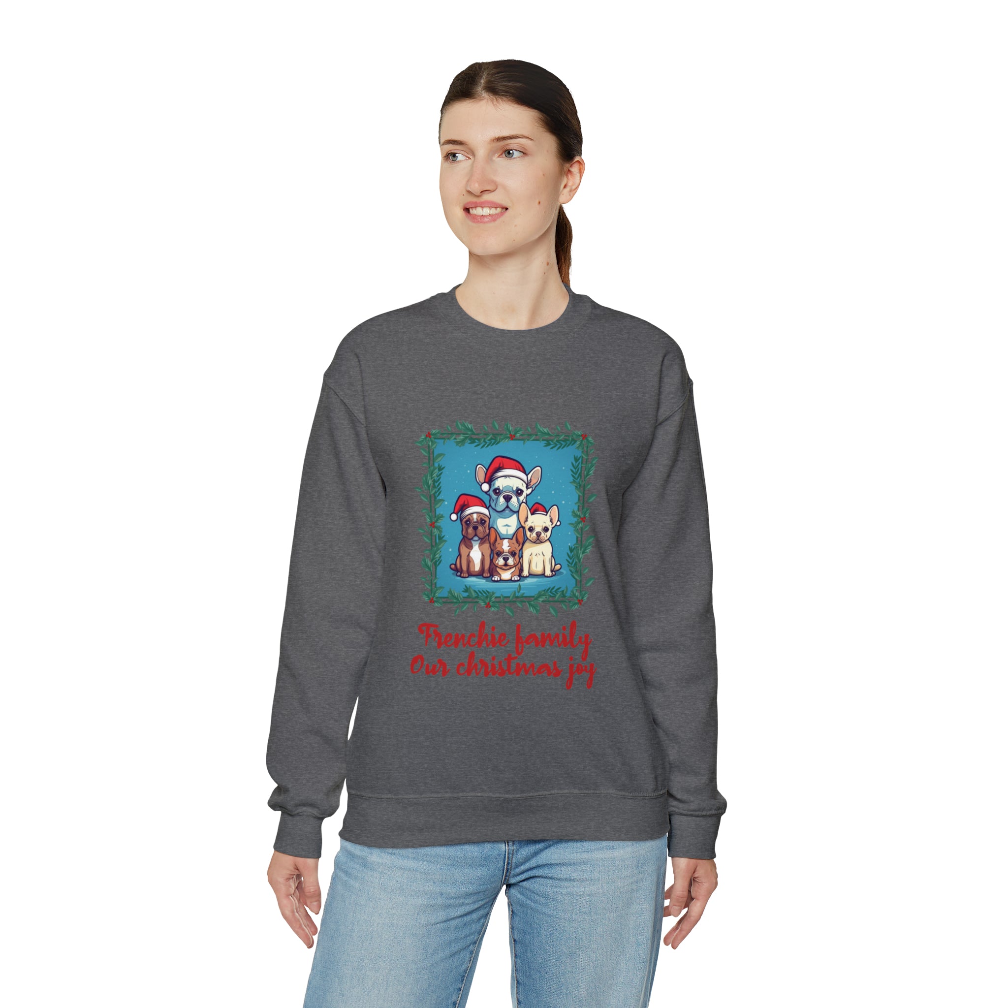 Frenchie Family Sweater - Unisex Sweatshirt for Travel Comfort-fadou