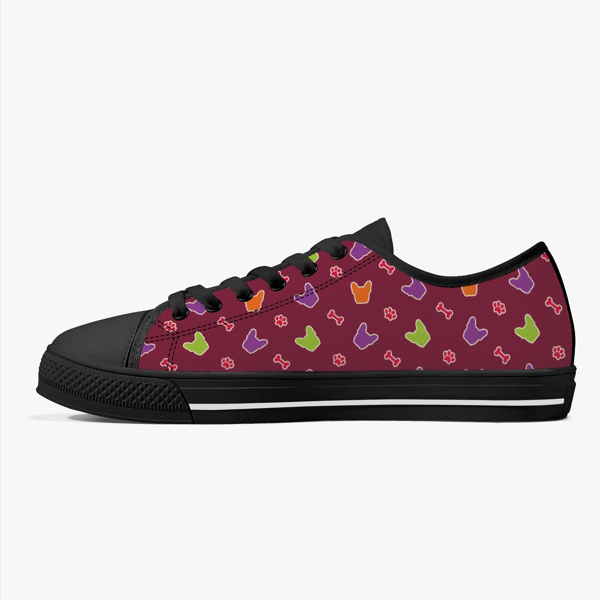 French Bulldog Classic High-Top Shoes for Frenchie Fans-fadou
