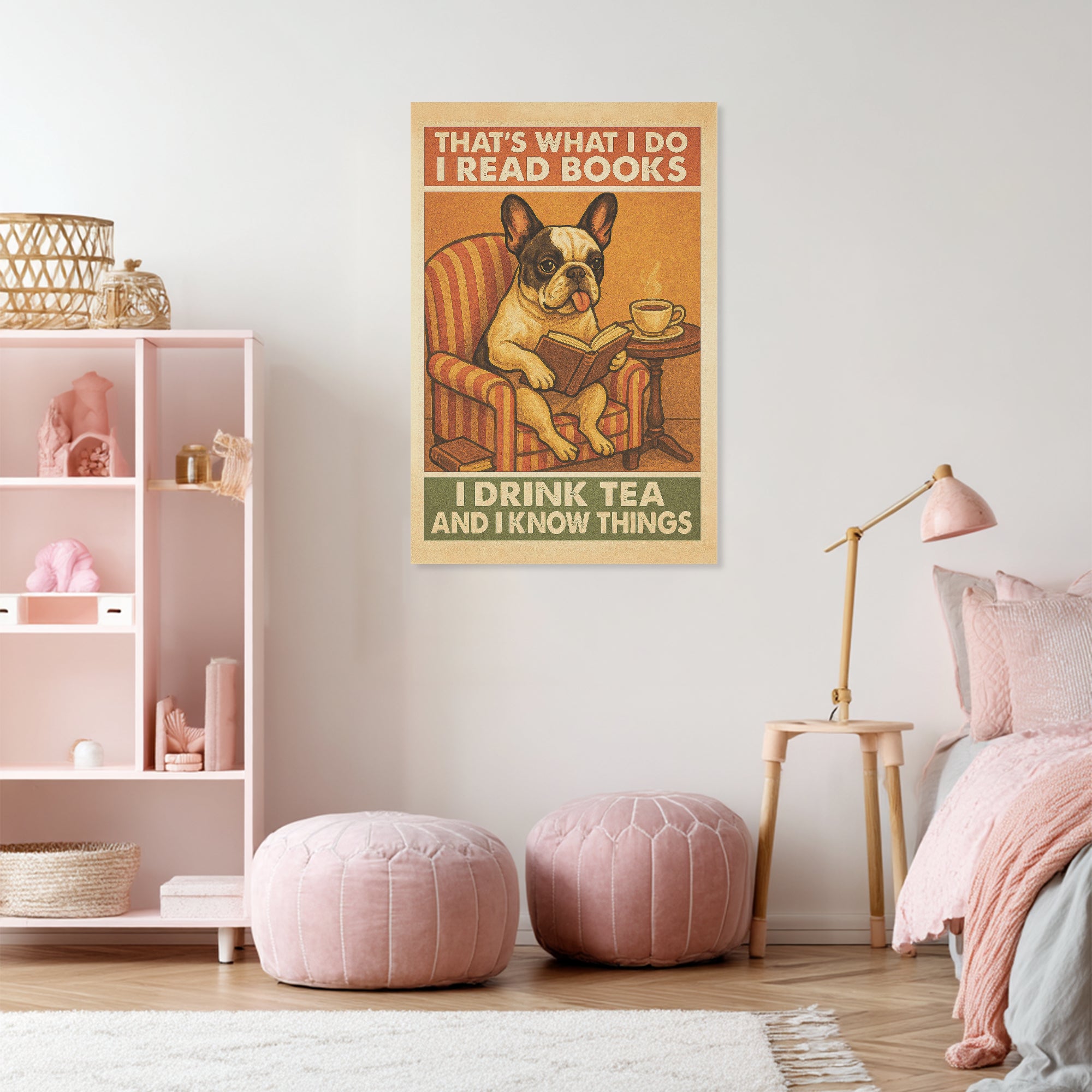 Read Books - Vertical Canvas Painting for Dog Moms & Dads-fadou