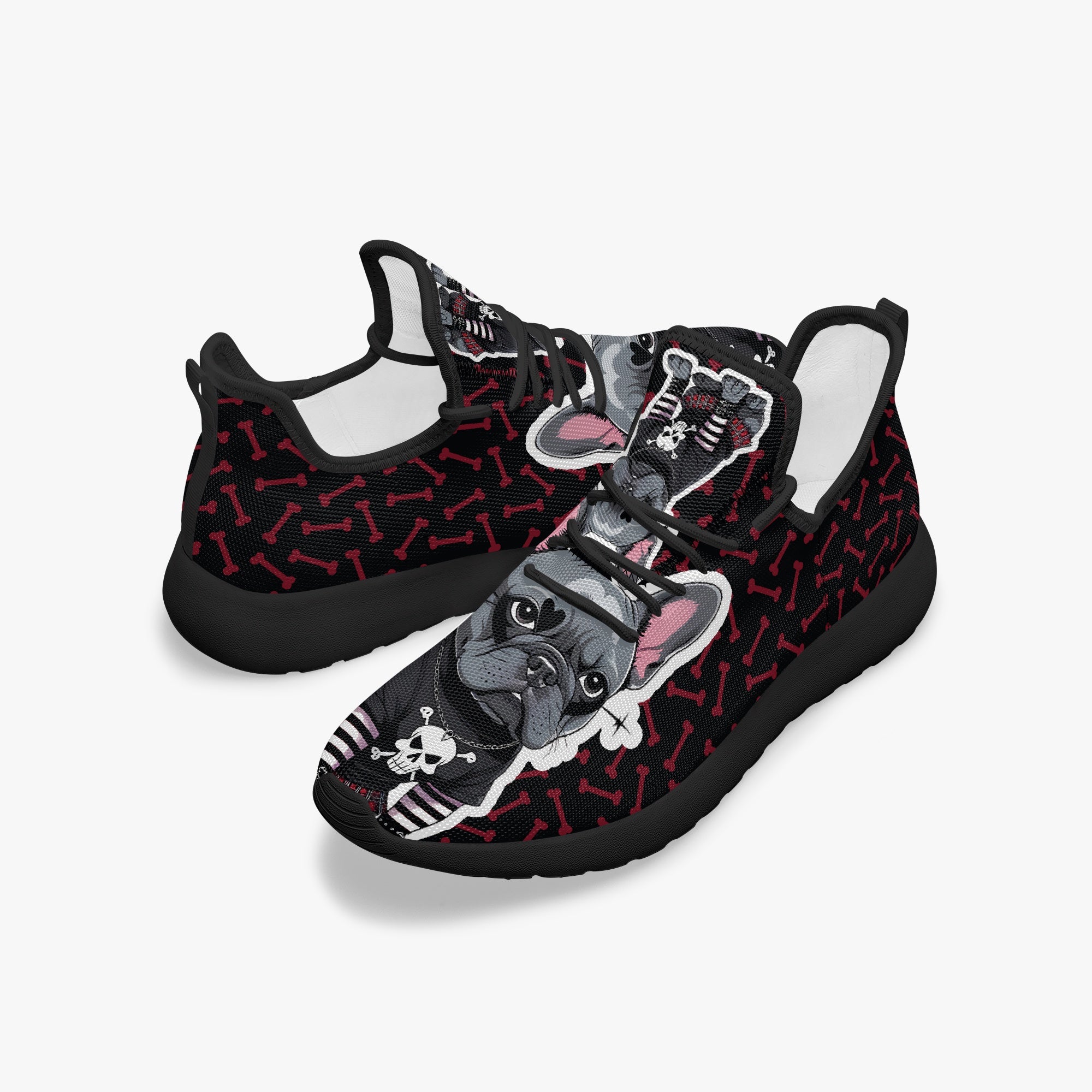 French Bulldog Canvas Sneakers for Frenchie Enthusiasts-fadou
