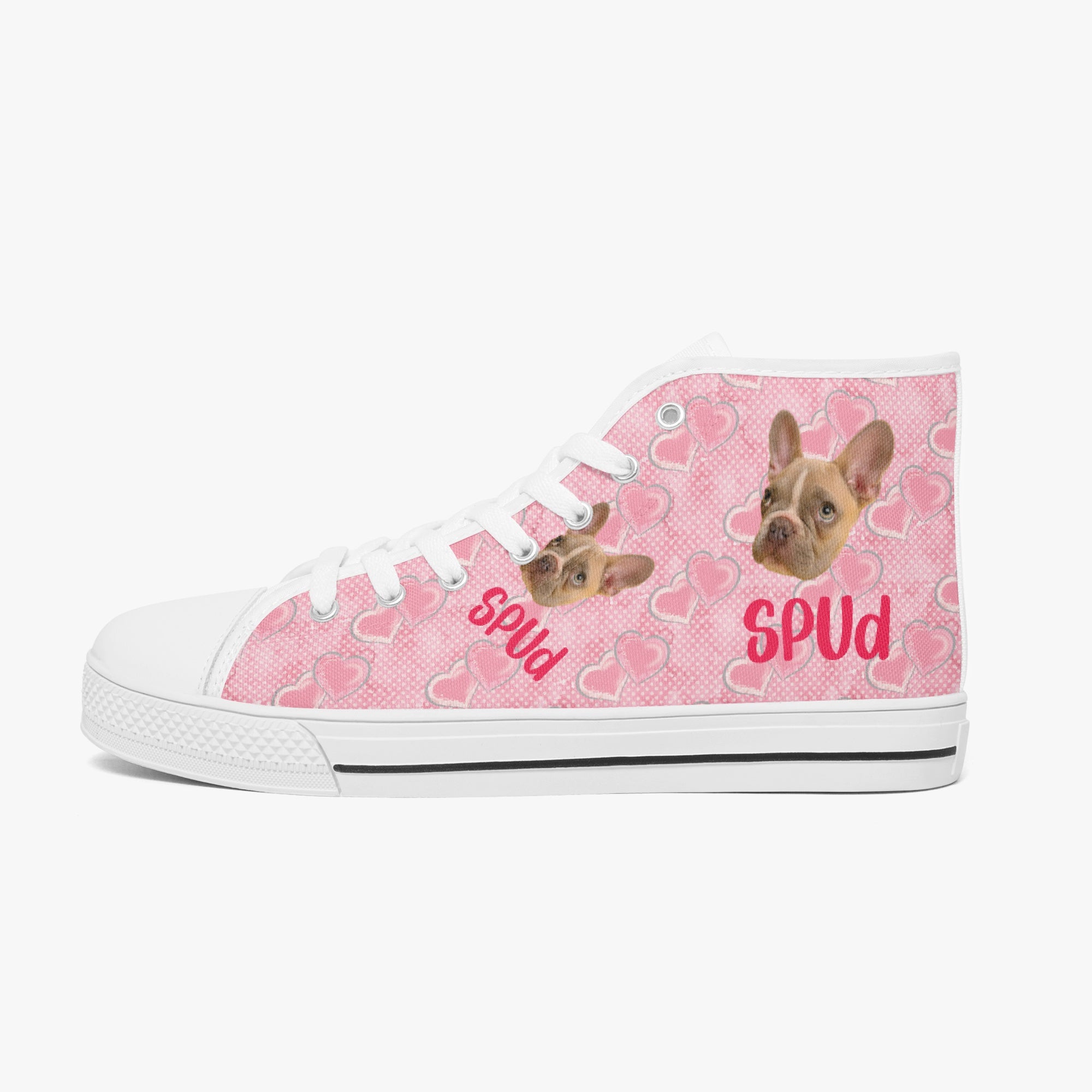 Waffle Personalized Classic Sneakers for Frenchie Enthusiasts-fadou