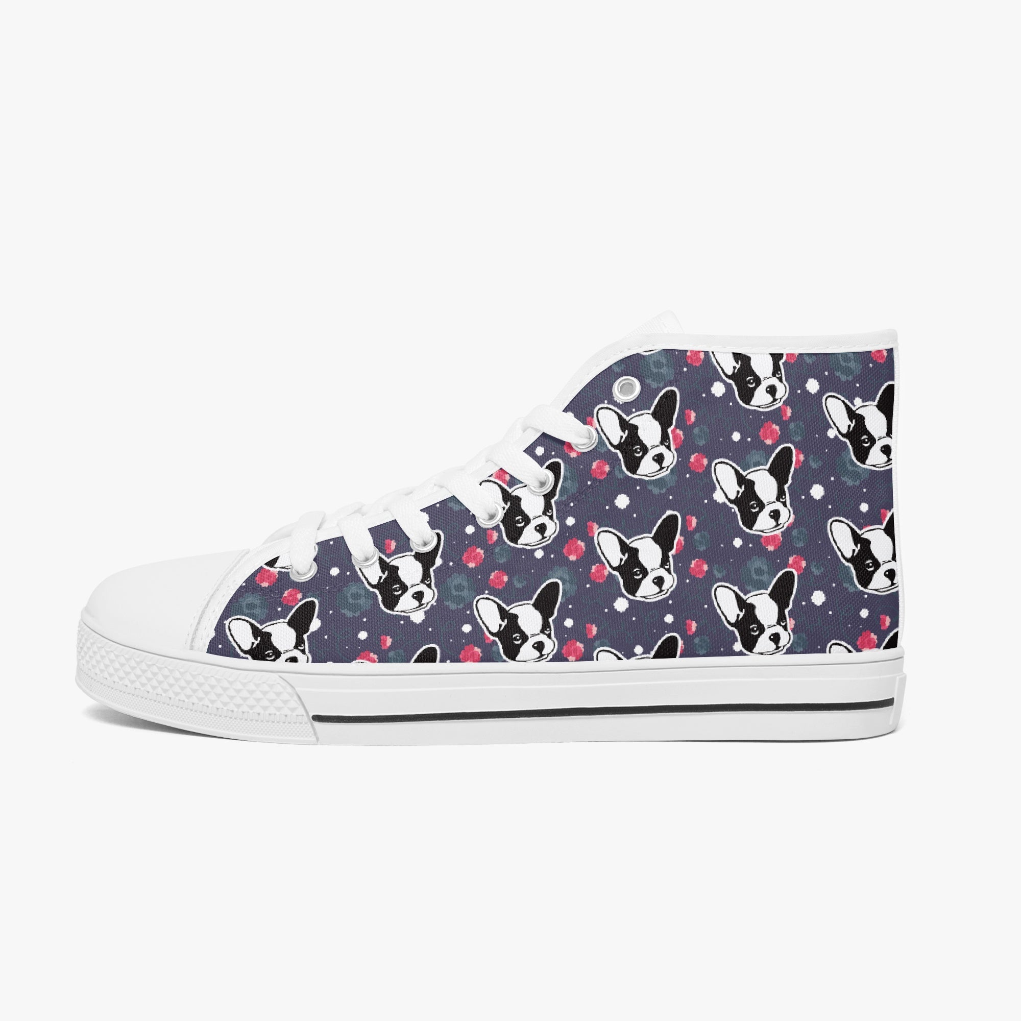French Bulldog High-Top High-Top Shoes for Bulldog Owners-fadou