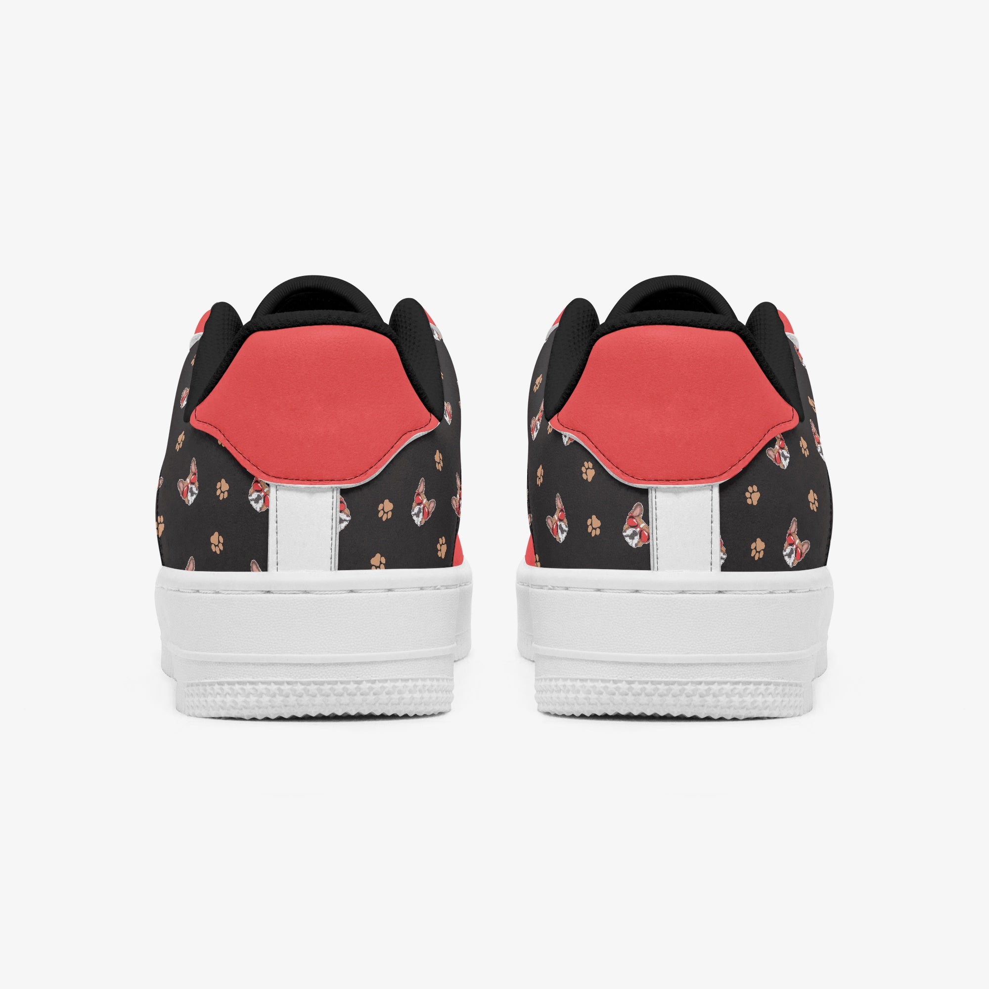 French Bulldog Leather Classic Sneakers for Bulldog Owners-fadou