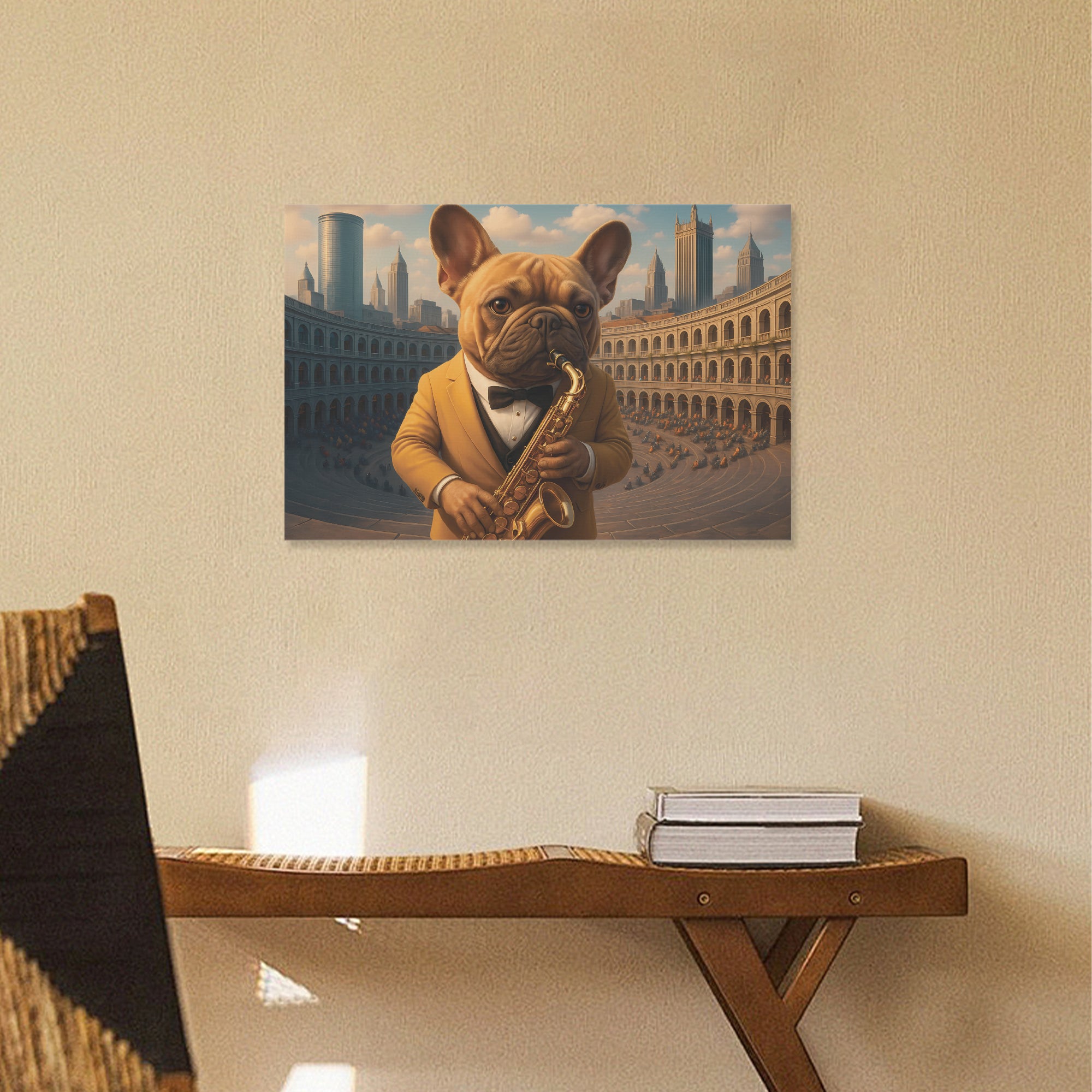 French Bulldog Adorable Canvas Wall Art for Frenchie Enthusiasts-fadou