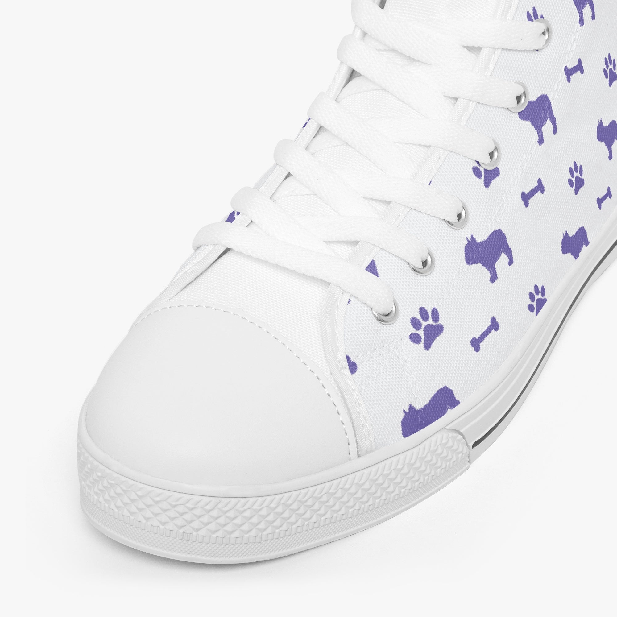 French Bulldog High-Top High-Top Shoes for Everyday Wear-fadou