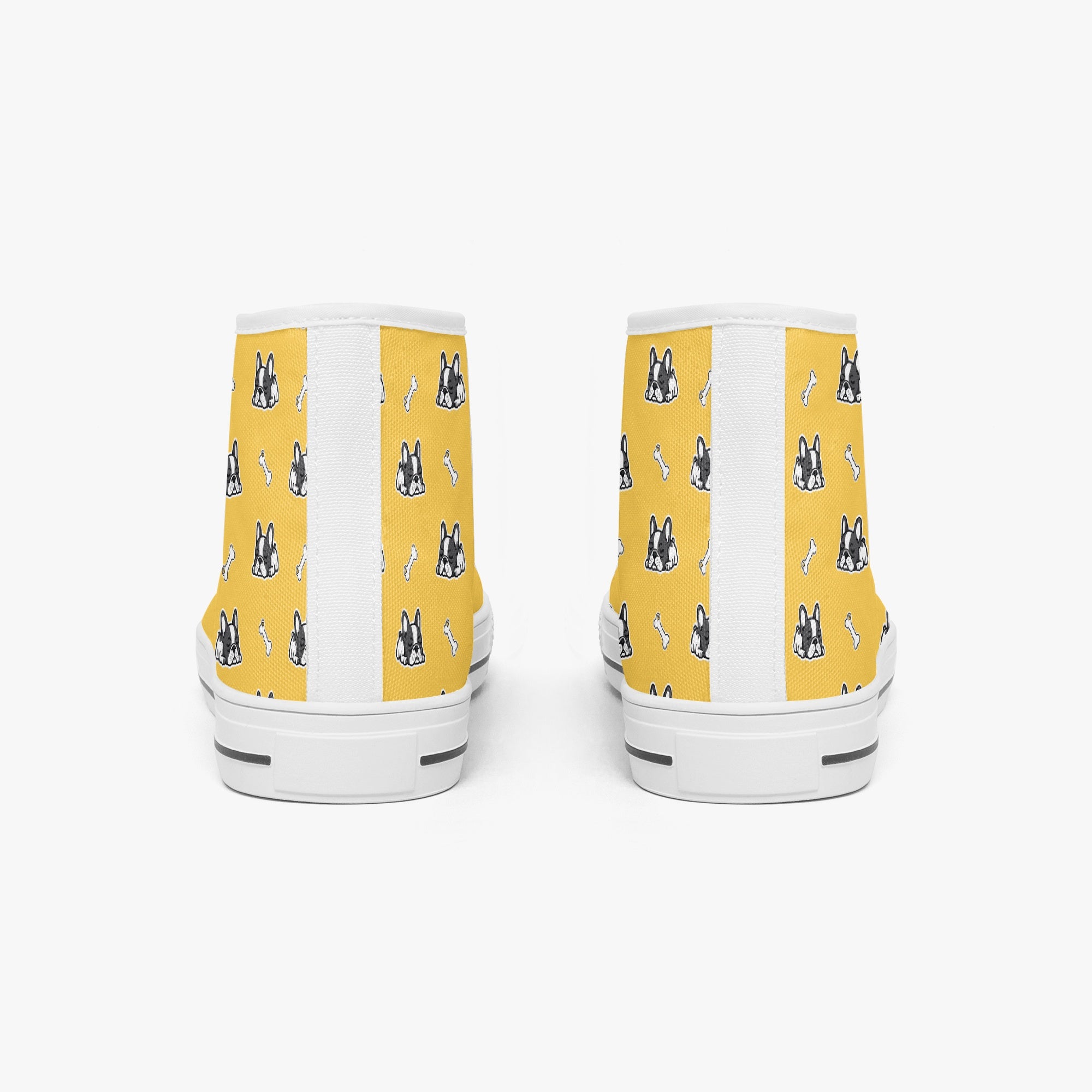 French Bulldog High-Top Canvas Sneakers for Pet Culture-fadou