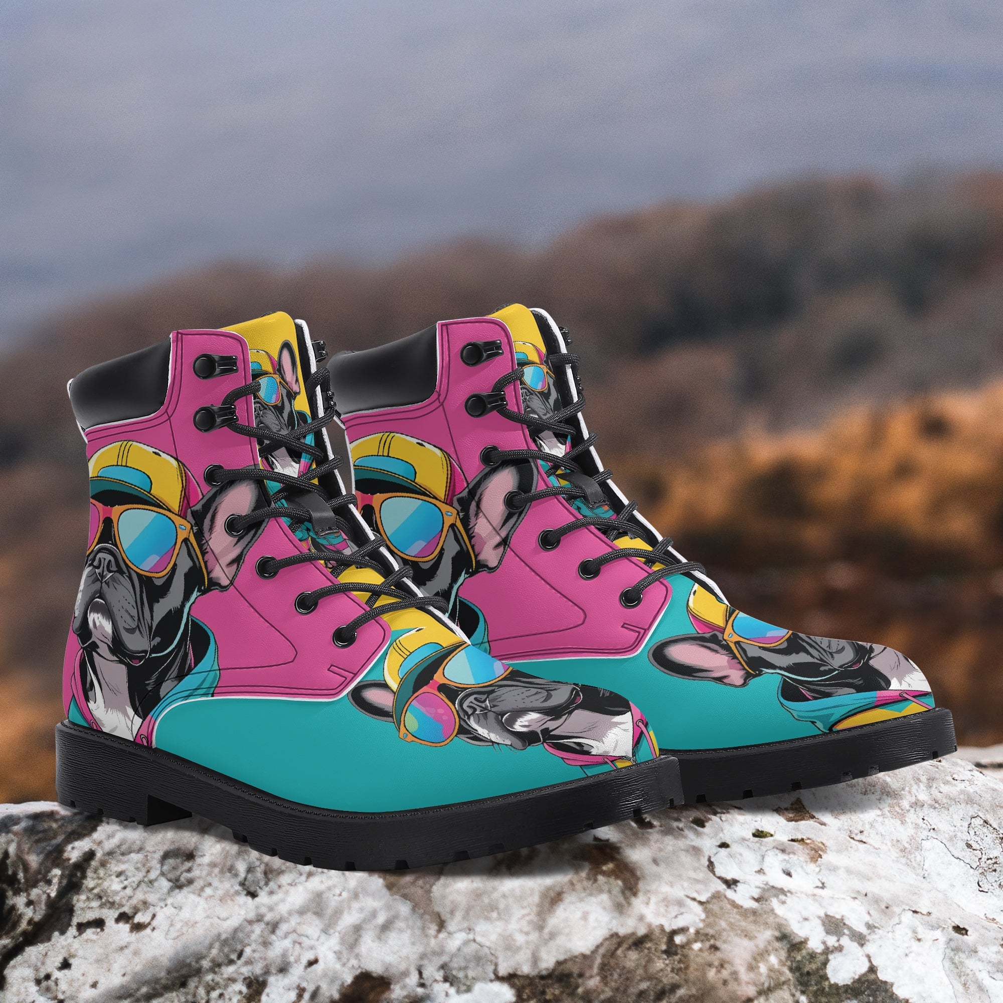 French Bulldog Leather Leather Boots for Frenchie Enthusiasts-fadou