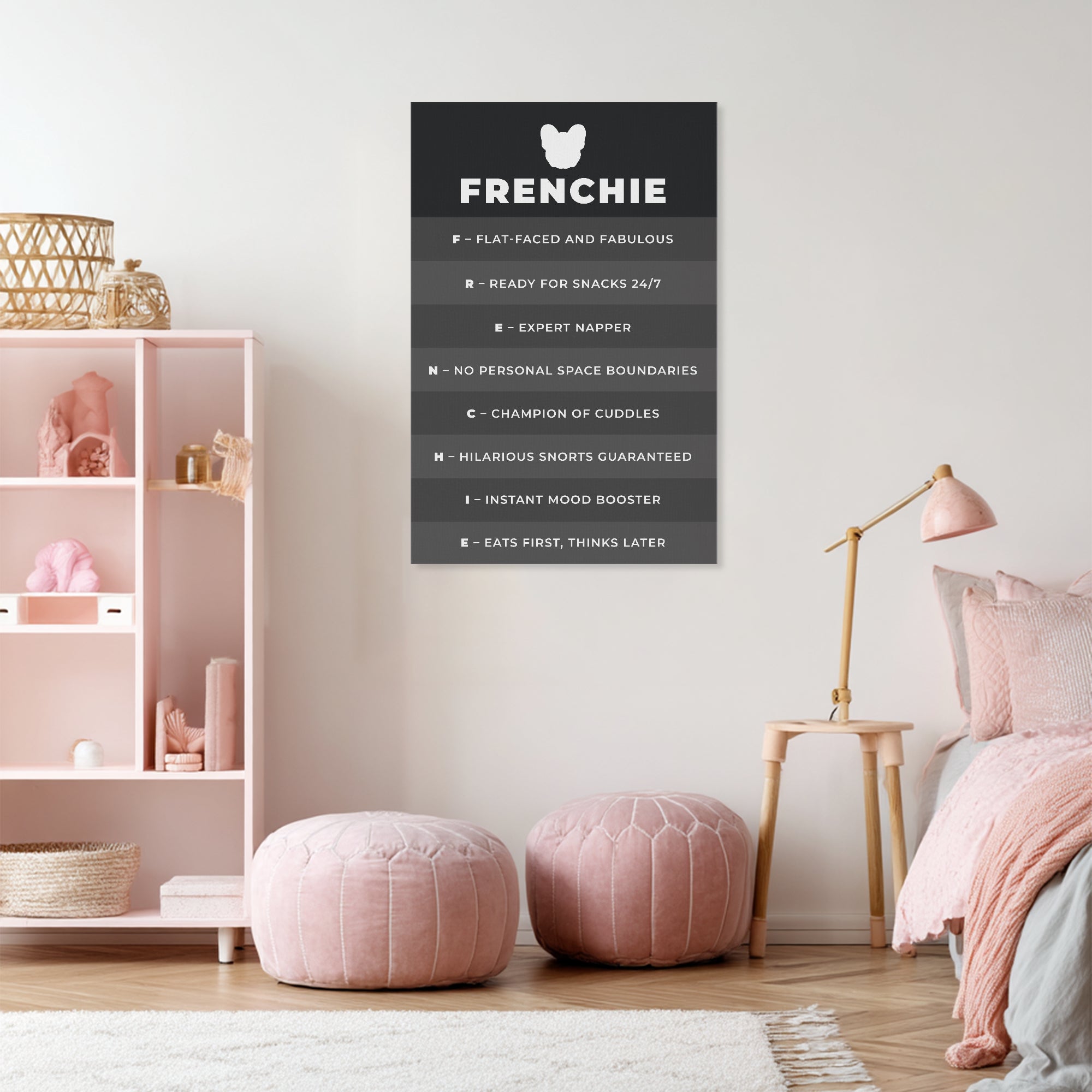 Loaf - Vertical Canvas Painting for Frenchie Enthusiasts-fadou