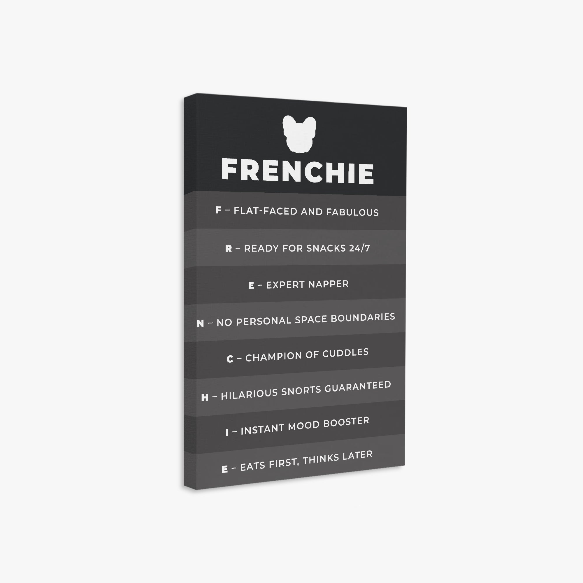 Loaf - Vertical Canvas Painting for Frenchie Enthusiasts-fadou