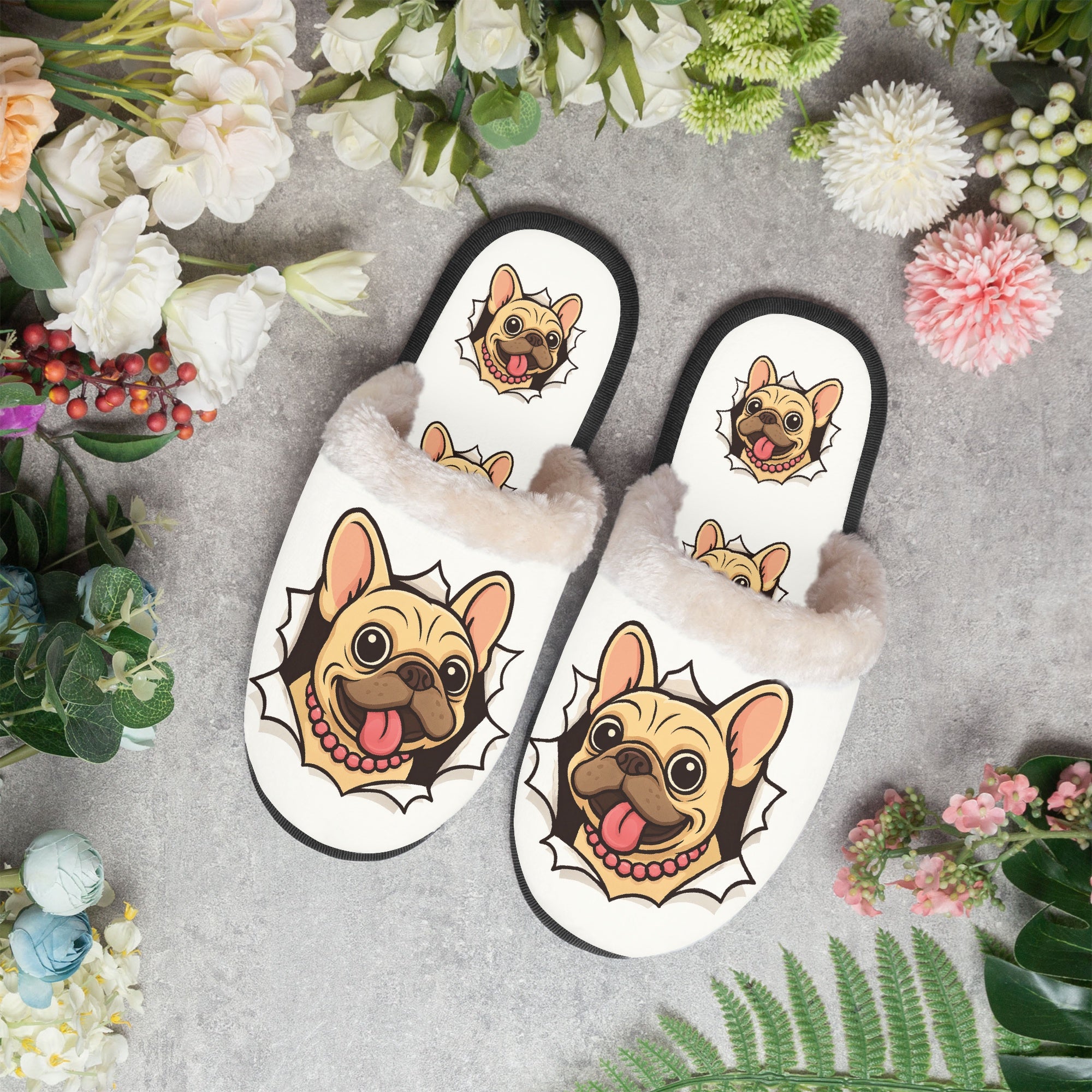 Spud French Bulldog Indoor Shoes for Frenchie Enthusiasts-fadou