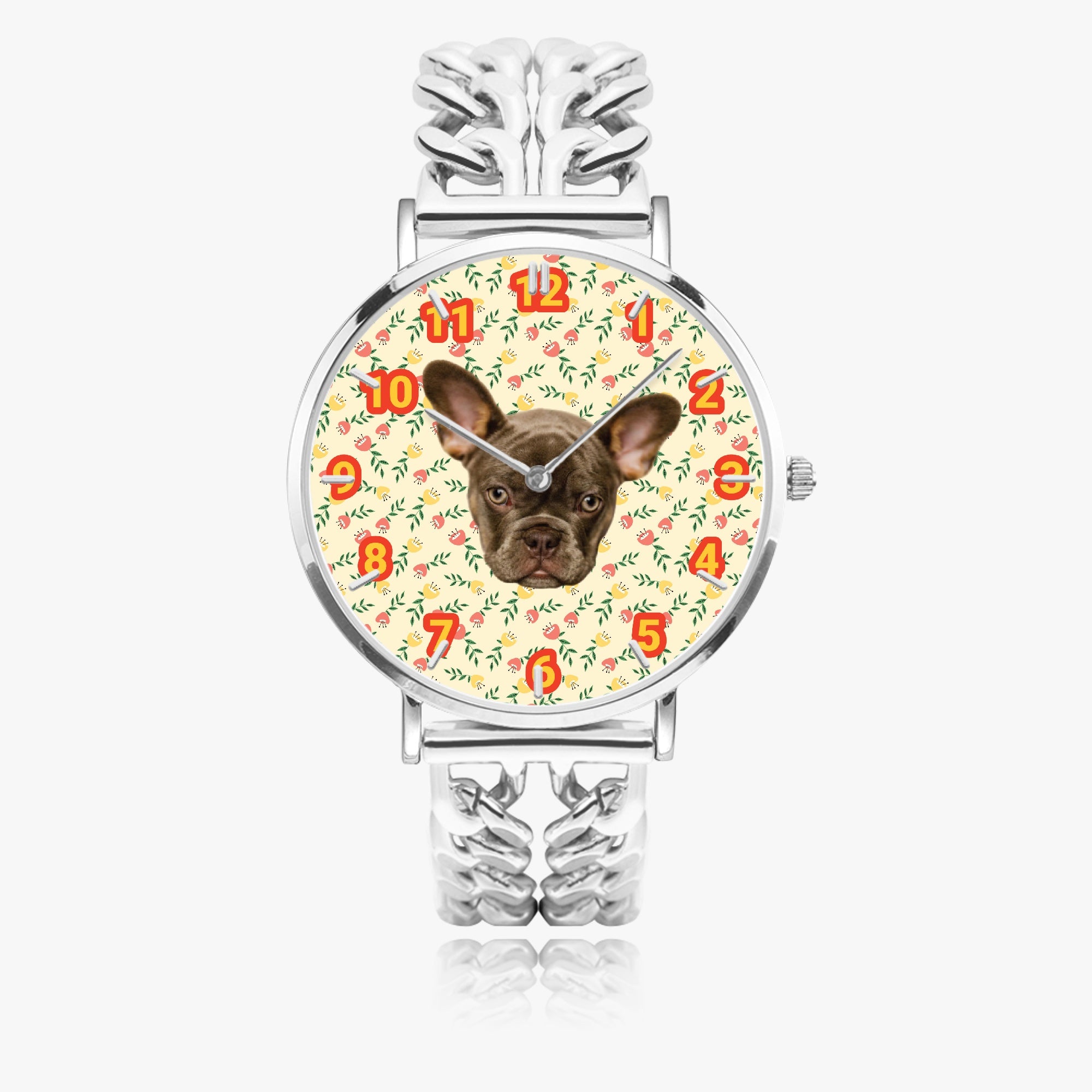 Claud Personalized Fashion Wristwatch for Frenchie Enthusiasts-fadou
