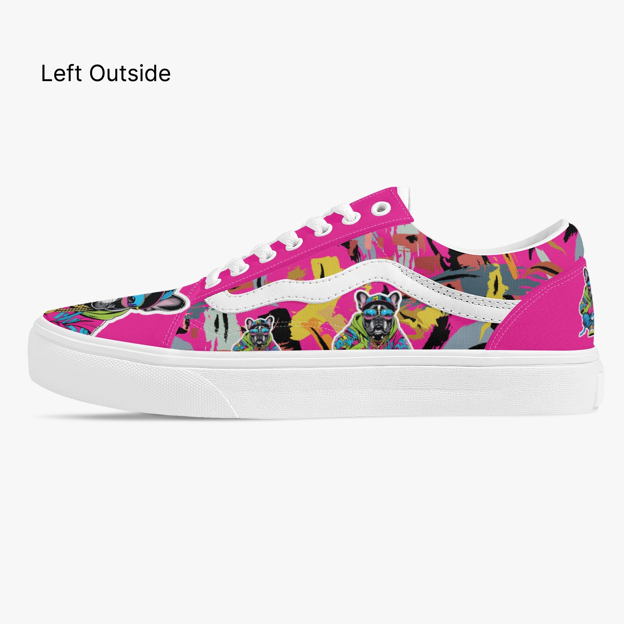 French Bulldog Trendy Canvas Sneakers for Dog Moms & Dads-fadou