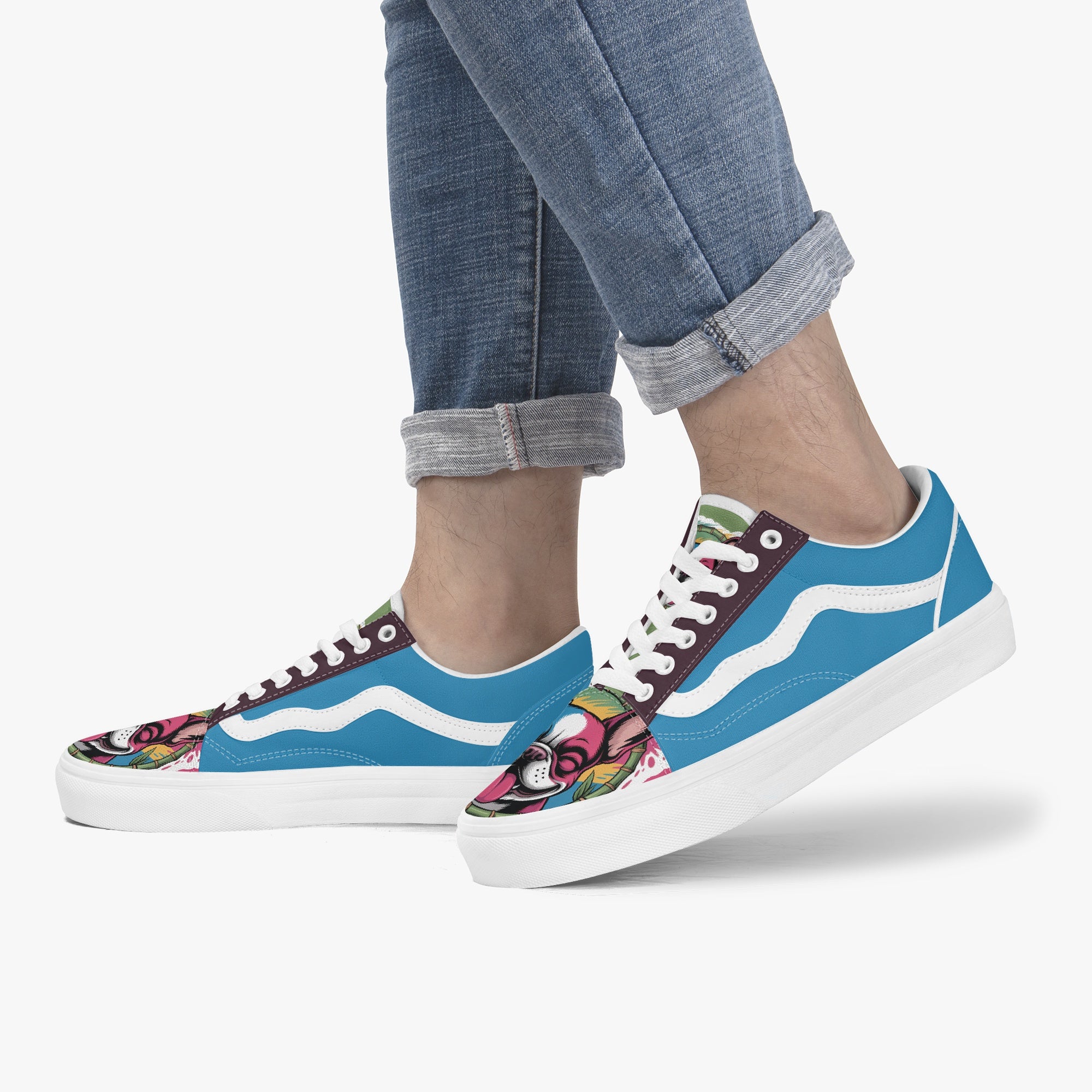 French Bulldog Trendy Classic Sneakers for Frenchie Fans-fadou