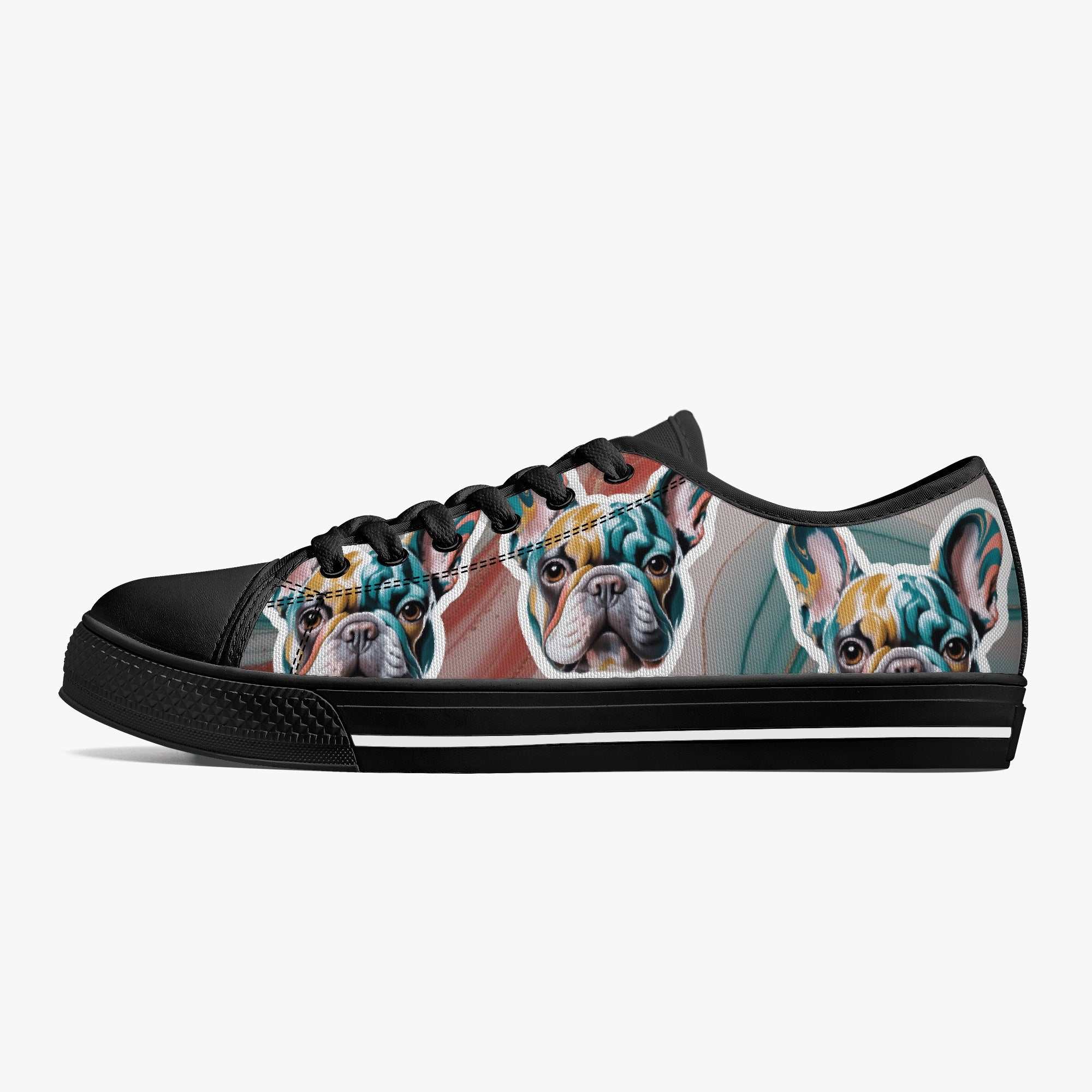 Low-Top Classic High-Top Shoes for Frenchie Enthusiasts-fadou