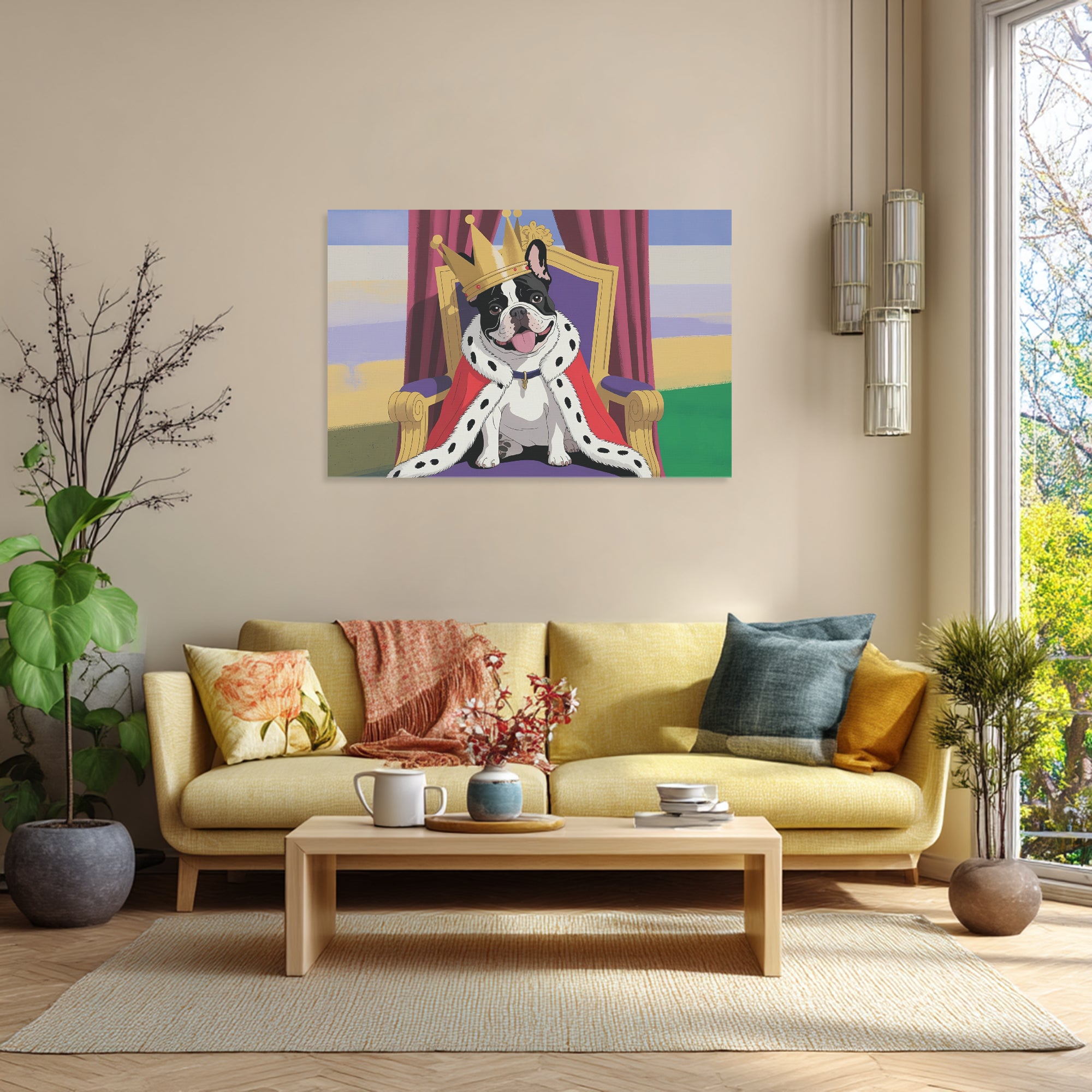 French Bulldog Adorable Canvas Wall Art for Everyday Wear-fadou