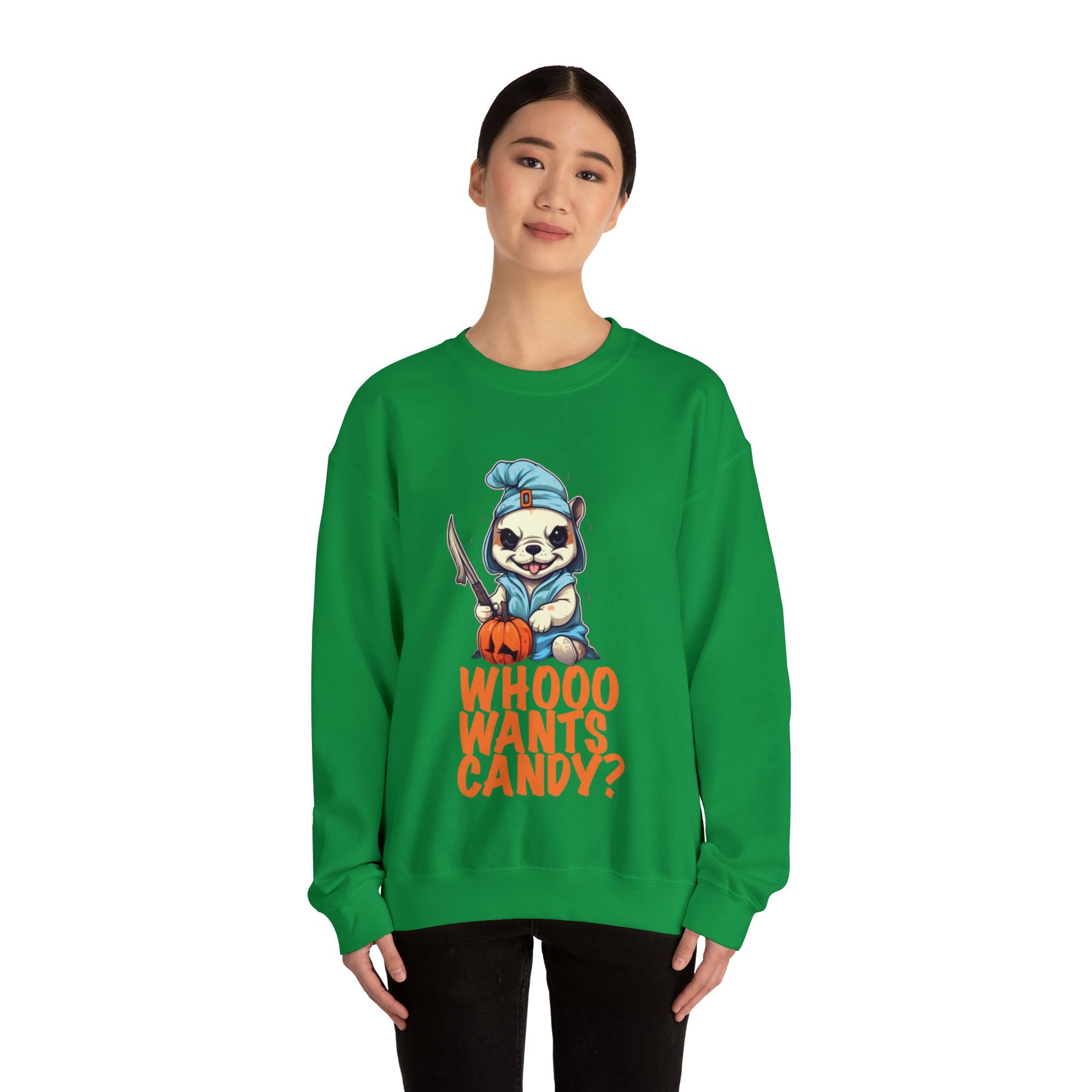 Whoo Halloween Cotton Sweatshirt for Frenchie Enthusiasts-fadou