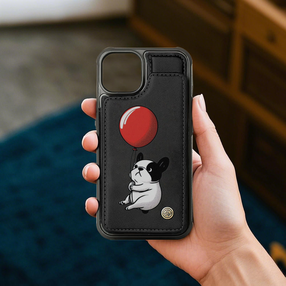 Lucky French Bulldog Bifold Wallet for Frenchie Enthusiasts-fadou