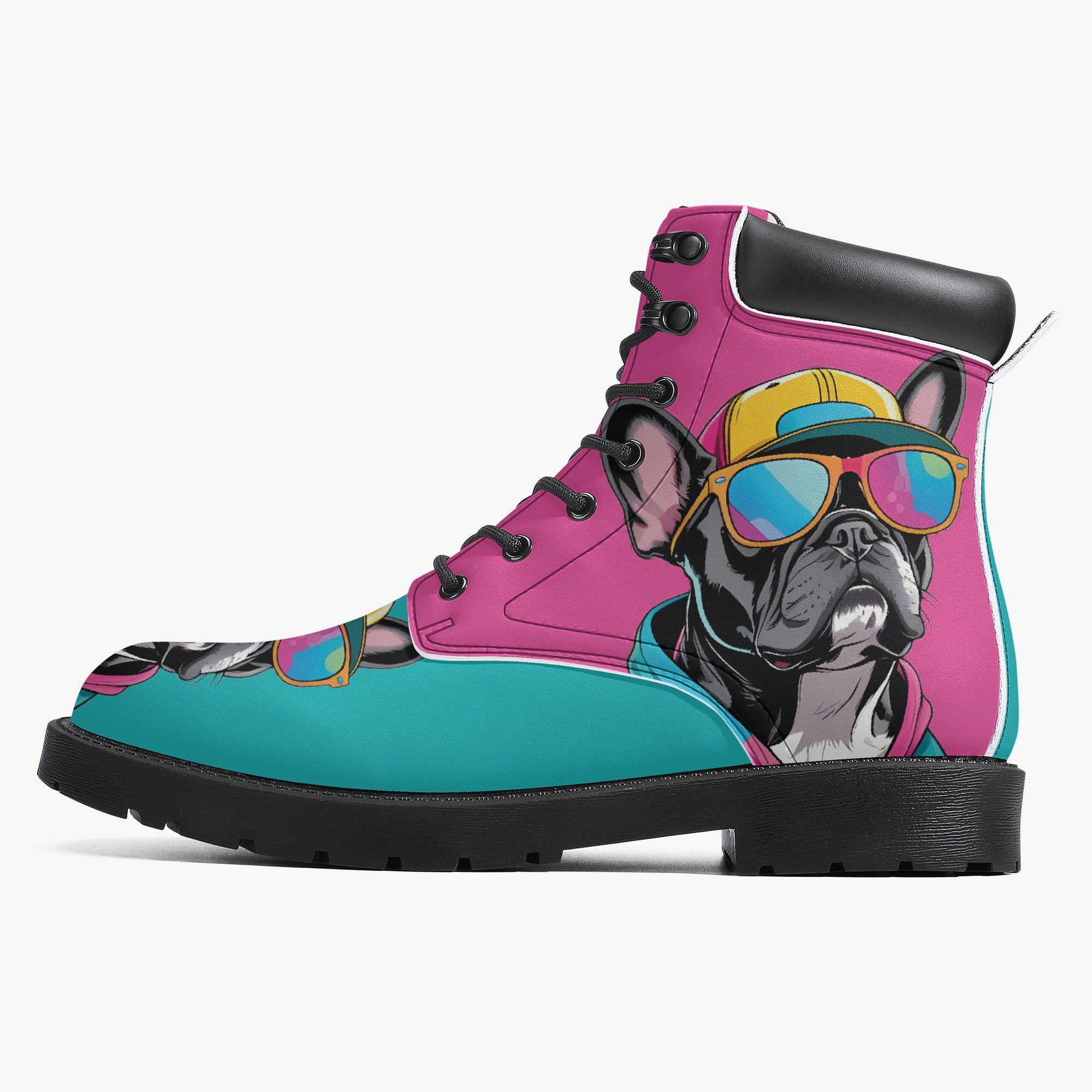 French Bulldog Leather Leather Boots for Frenchie Enthusiasts-fadou