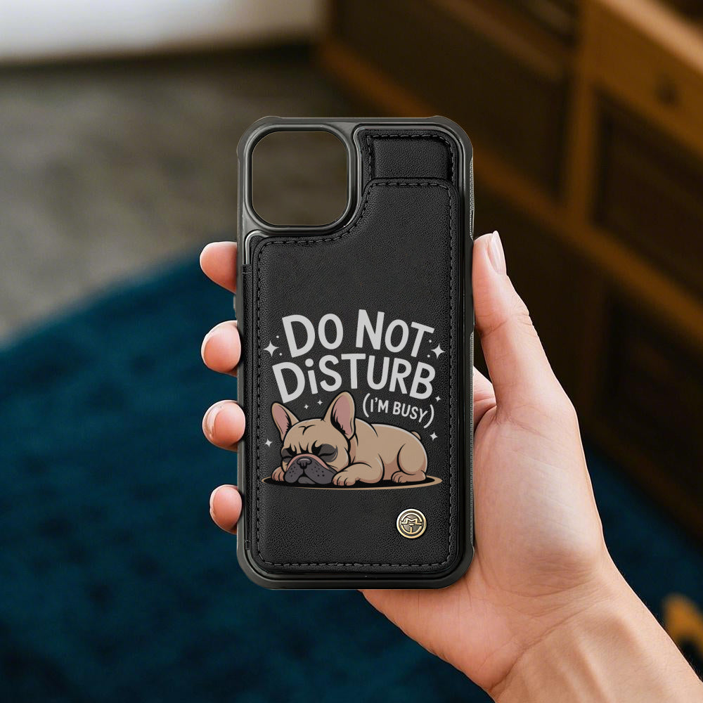French Bulldog Leather Leather Wallet for Frenchie Enthusiasts-fadou