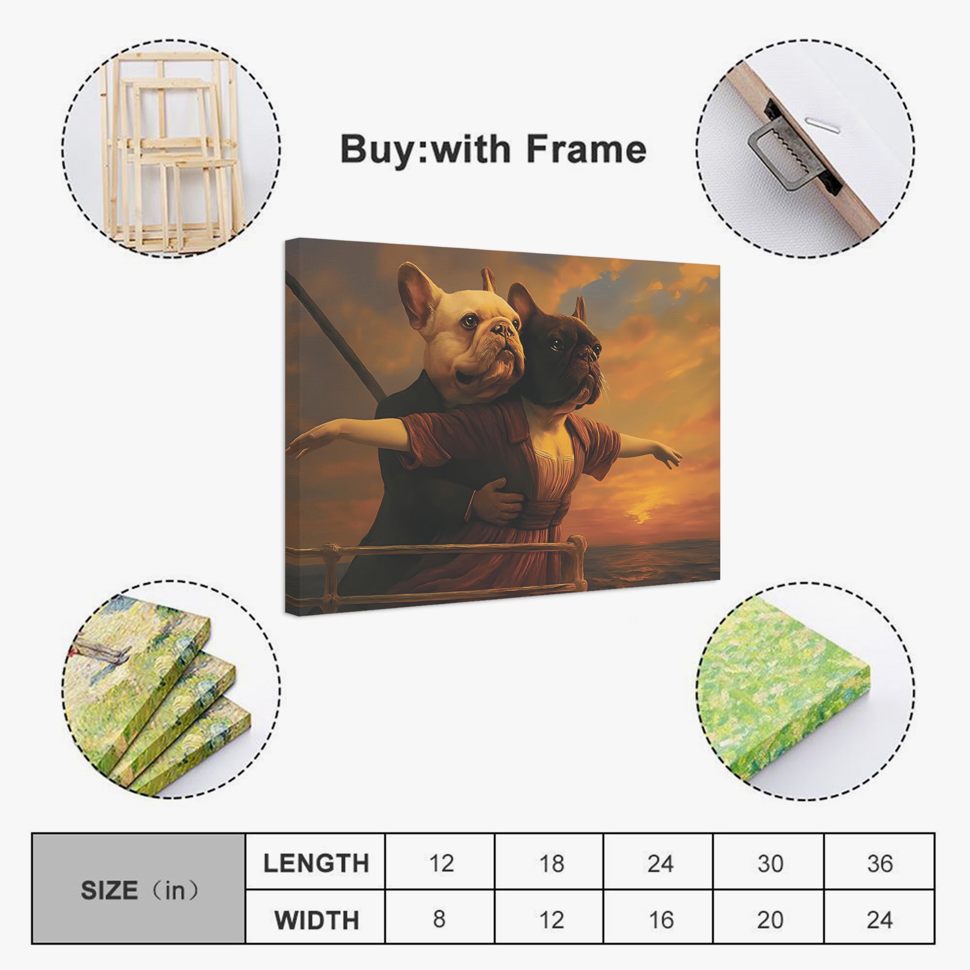 French Bulldog Adorable Framed Poster for Dog Park Days-fadou