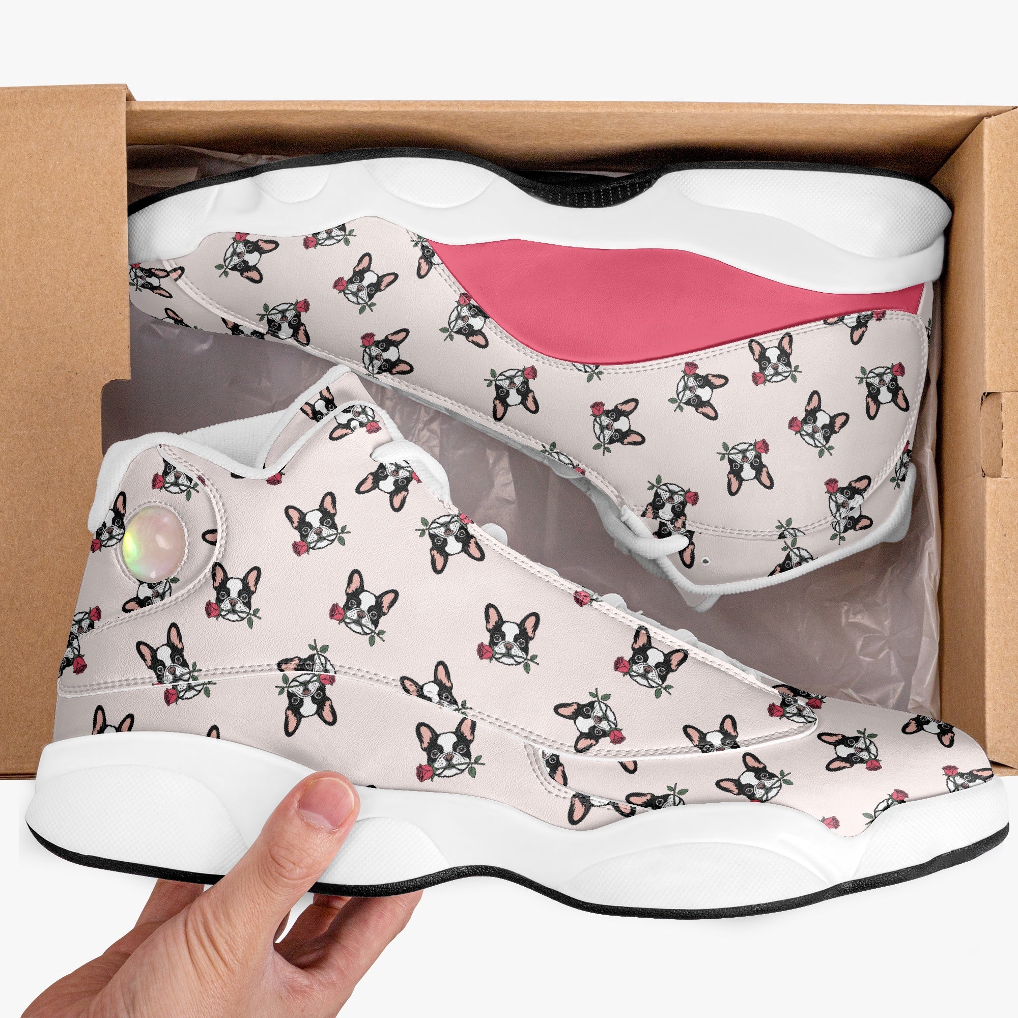 Reuben French Bulldog High-Top Shoes for Bulldog Owners-fadou