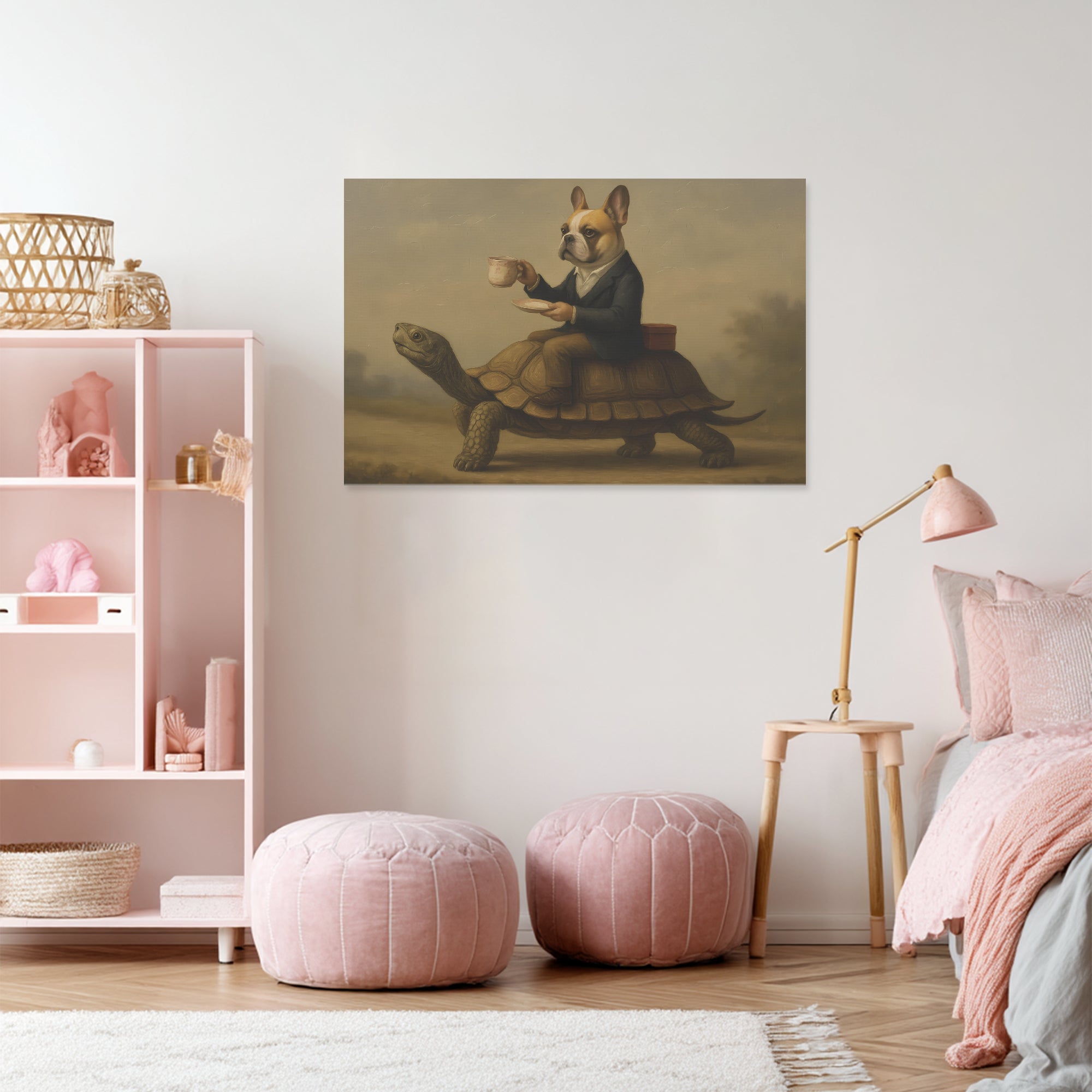 French Bulldog Adorable Canvas Wall Art for Dog Park Days-fadou