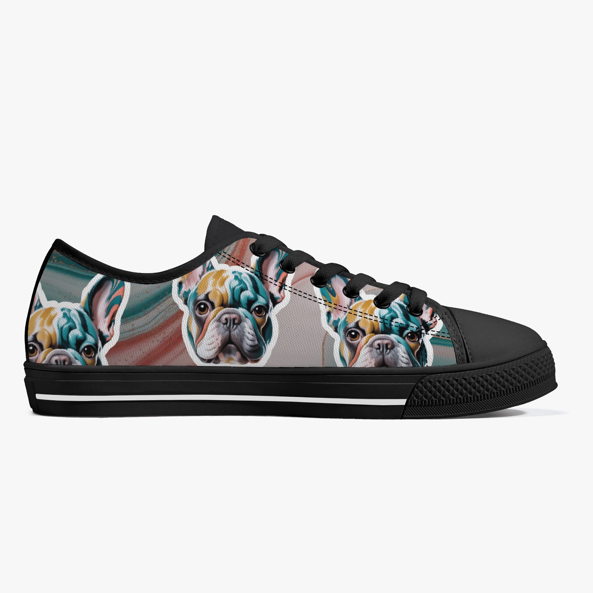 Low-Top Classic High-Top Shoes for Frenchie Enthusiasts-fadou