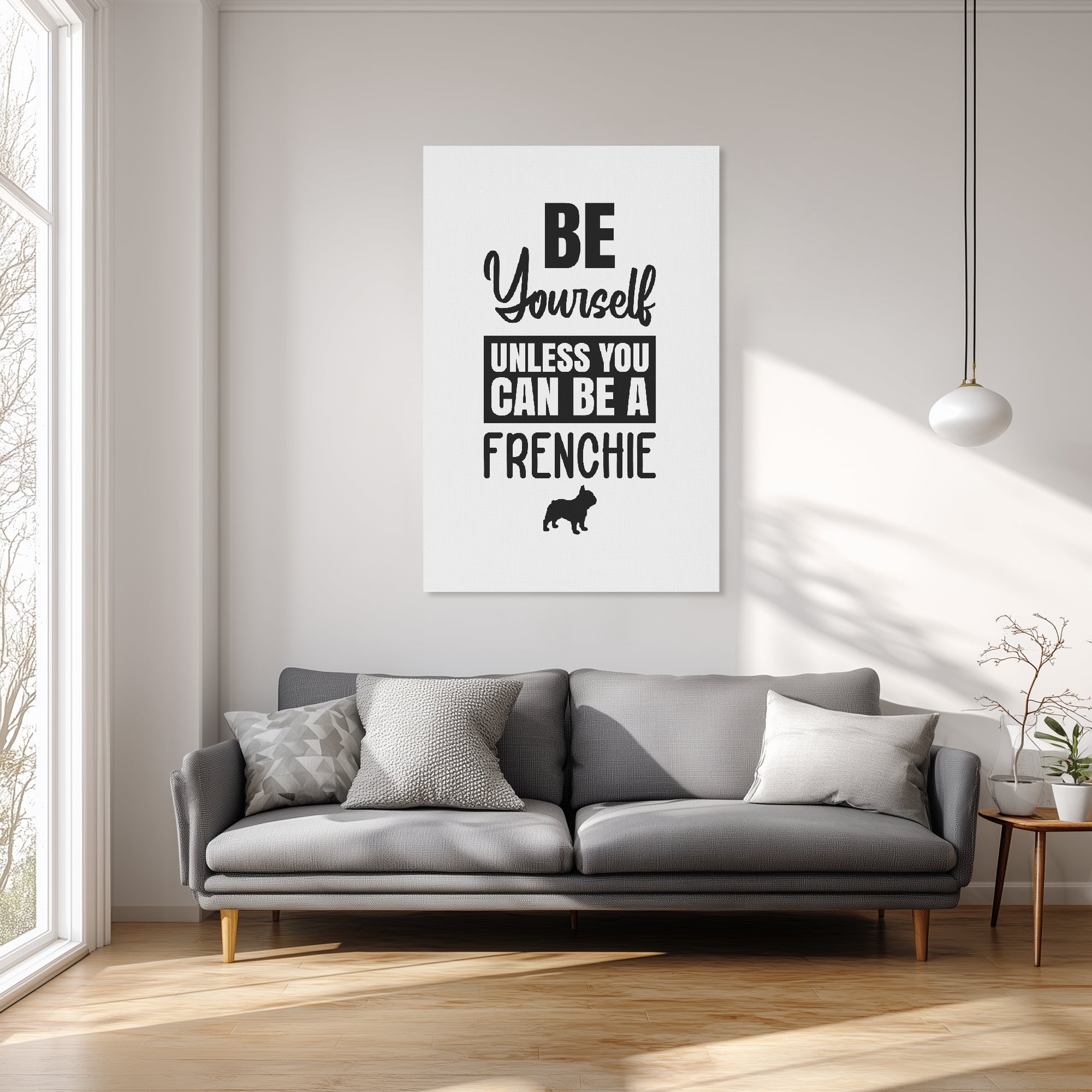 Be Yourself - Vertical Canvas Painting for Dog Moms & Dads-fadou
