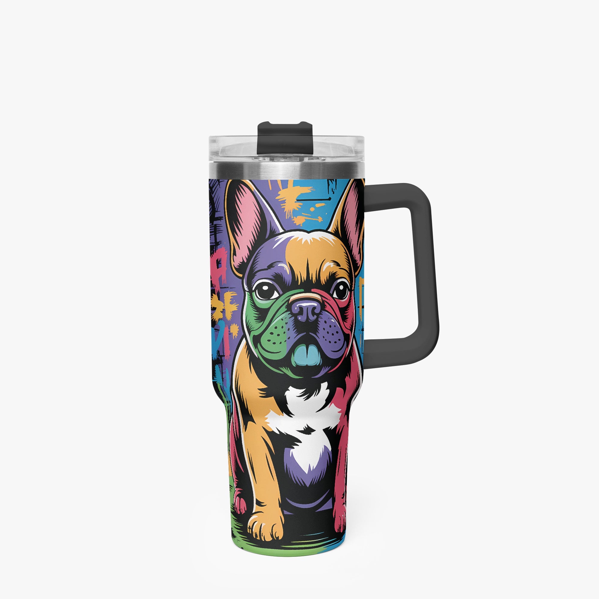 Ziggy French Bulldog Travel Tumbler for Frenchie Enthusiasts-fadou