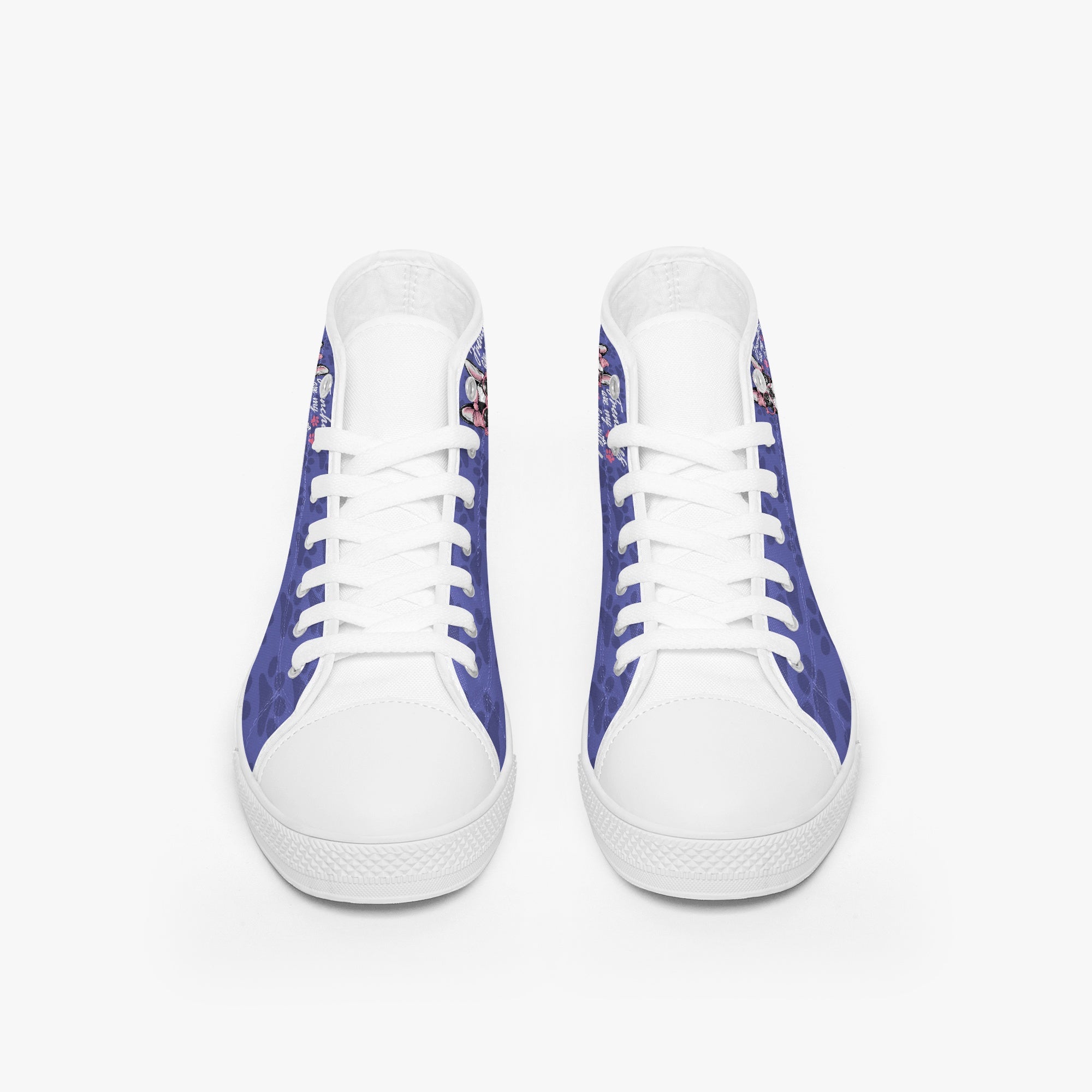 French Bulldog Classic High-Top Shoes for Dog Moms & Dads-fadou
