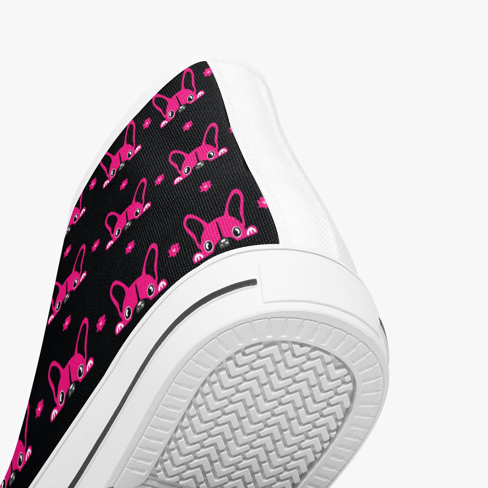 French Bulldog High-Top Classic Sneakers for Dog Lovers-fadou