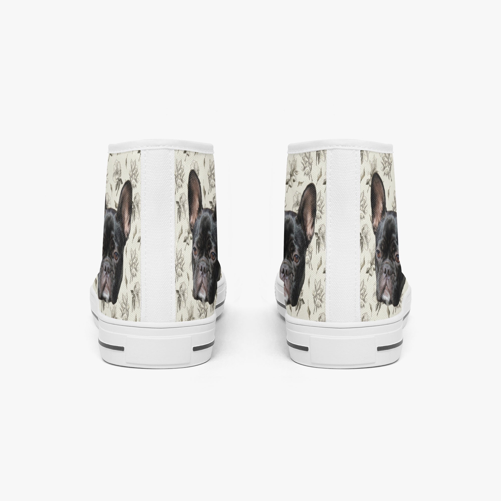 French Bulldog Personalized Canvas Sneakers for Pet Parents-fadou