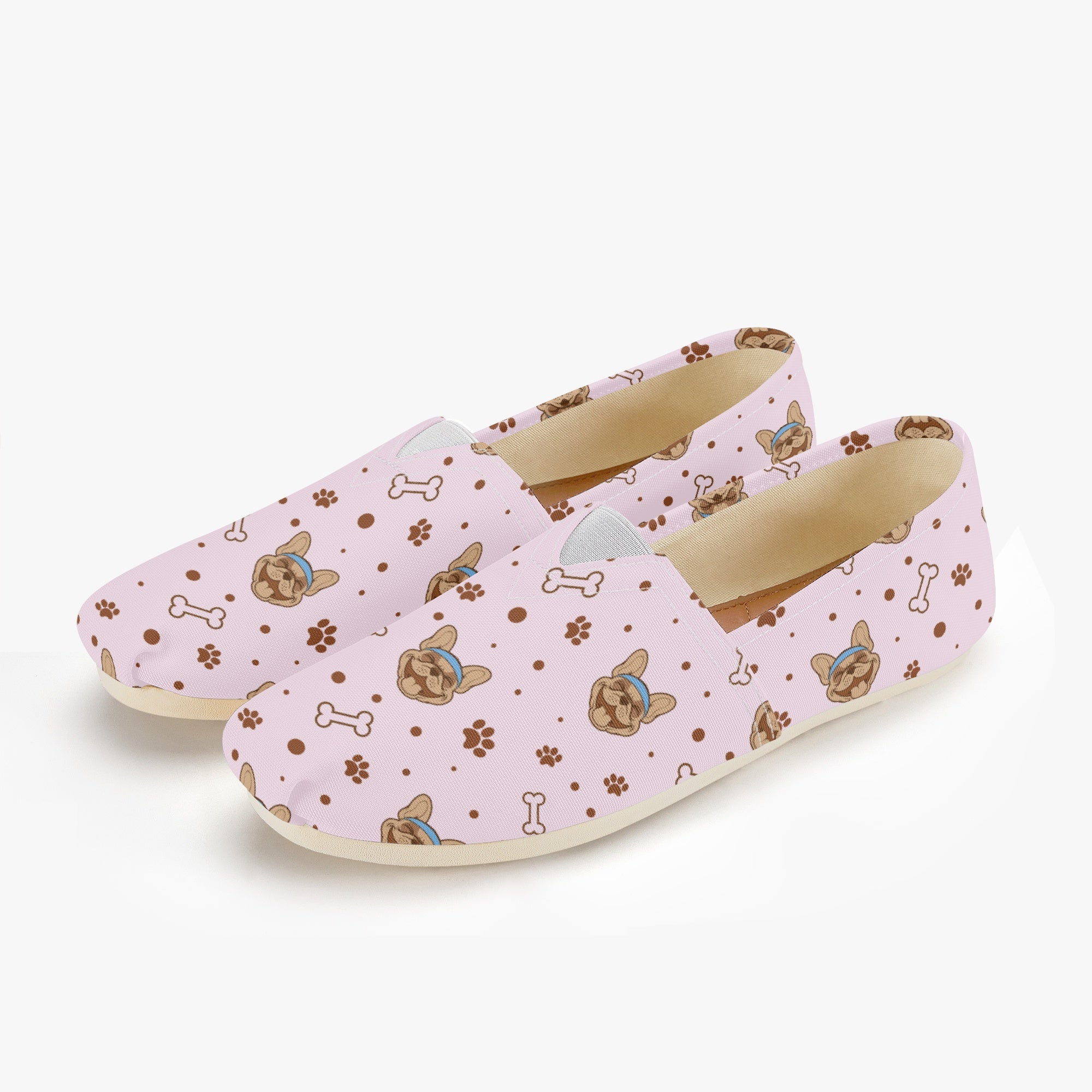 French Bulldog Casual Canvas Sneakers for Dog Moms & Dads-fadou