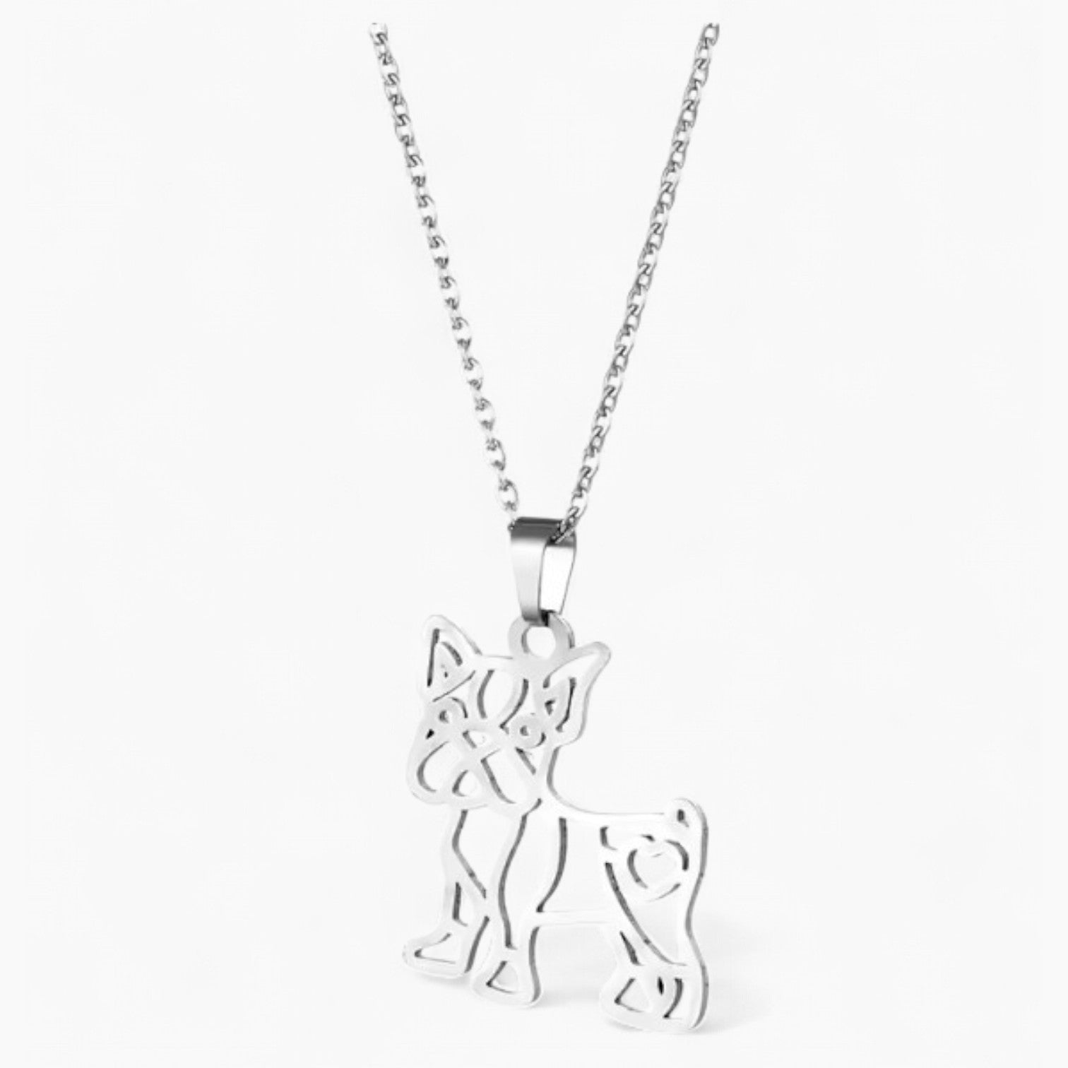 French Bulldog Minimal Charm Necklace for Everyday Wear-fadou