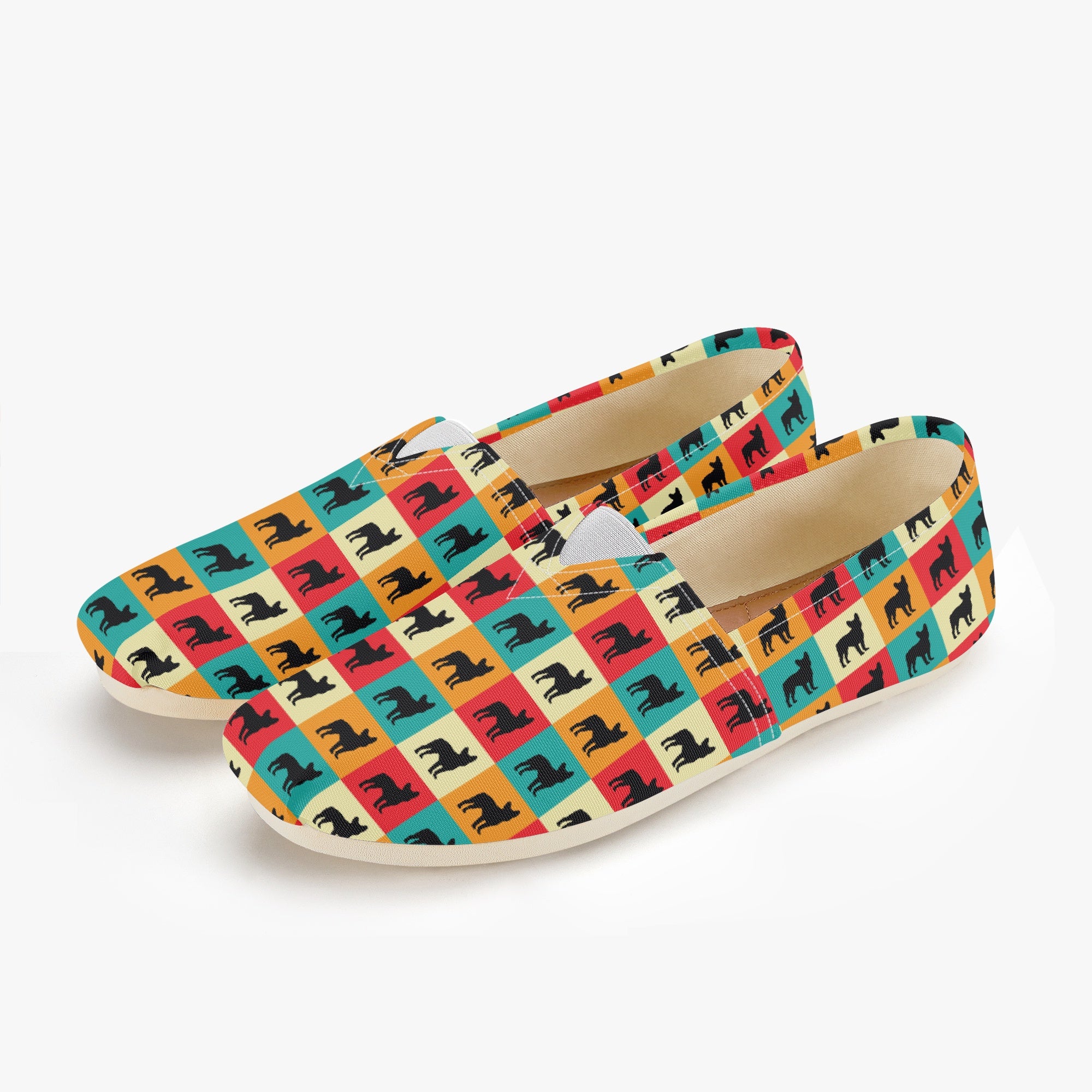 Periwinkle Casual High-Top Shoes for Frenchie Enthusiasts-fadou